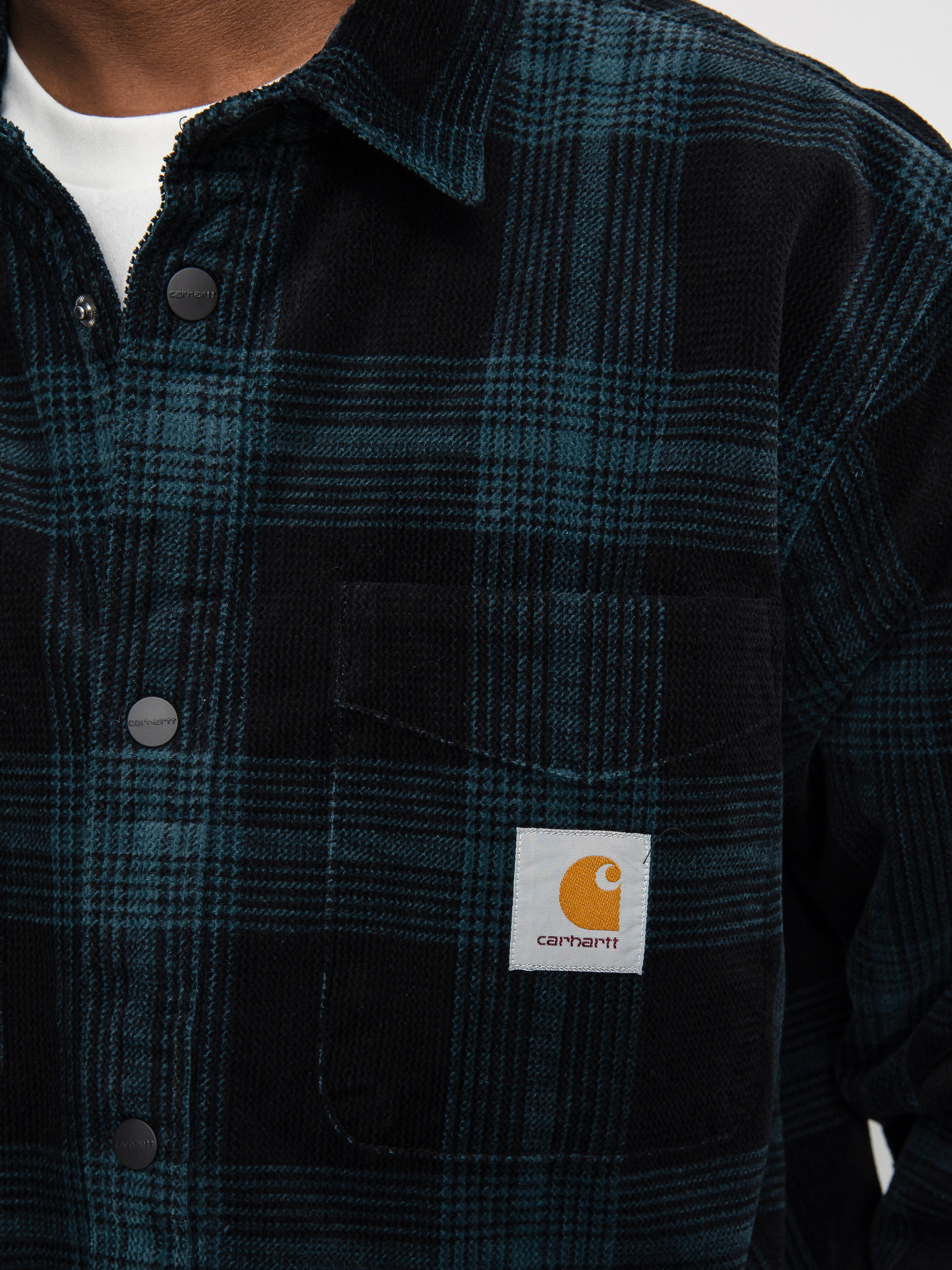 Kurtka Carhartt WIP Ginnis (ginnis check/deep teal)