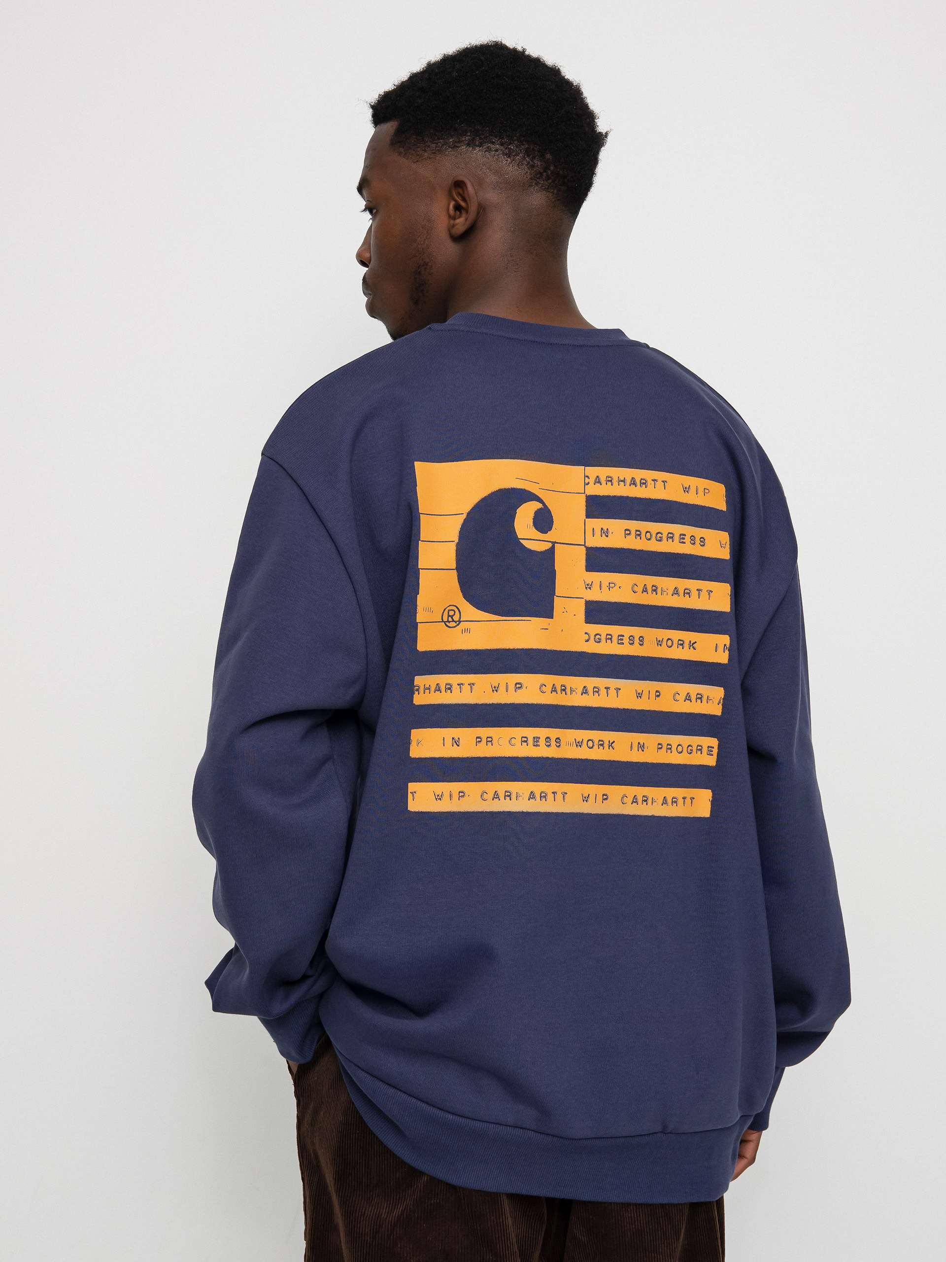 Bluza Carhartt WIP Label State Flag (enzian/ochre)