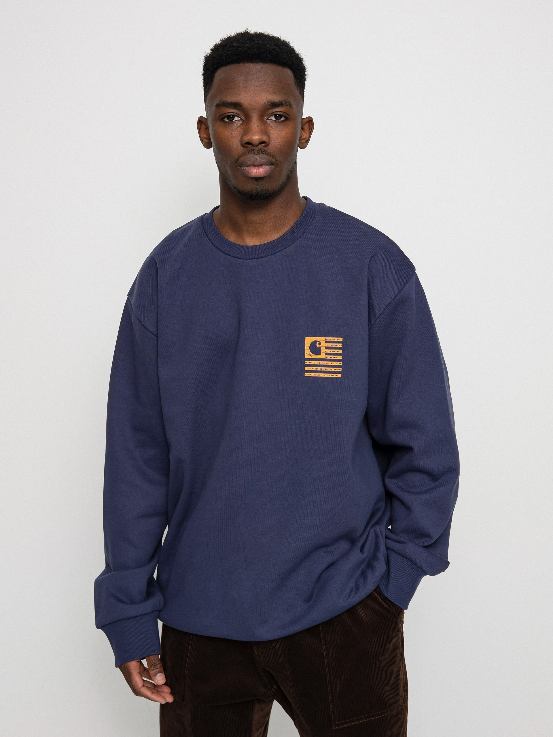 Bluza Carhartt WIP Label State Flag (enzian/ochre)