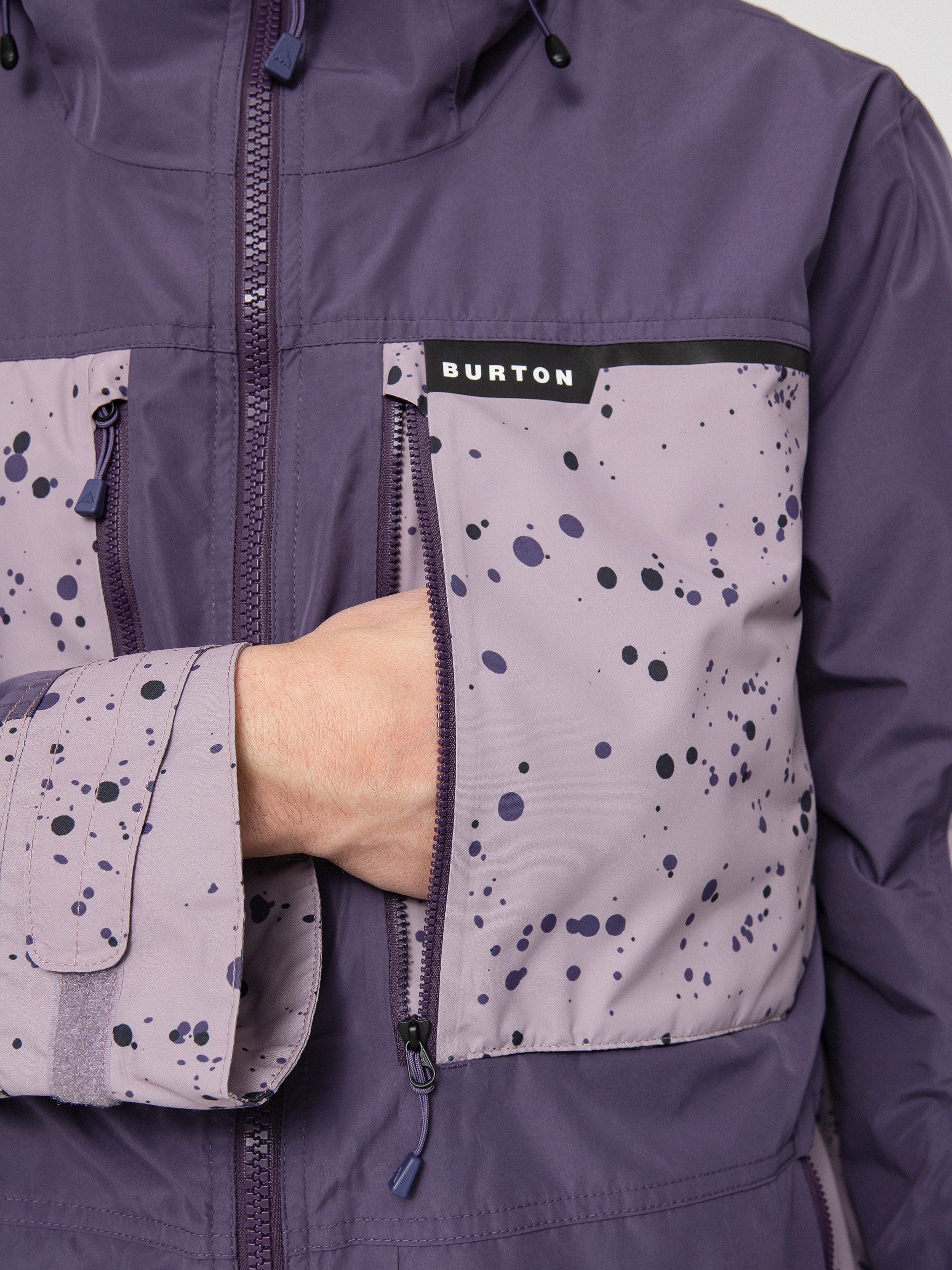 Męska Kurtka snowboardowa Burton Frostner (violet halo/elderberry spatter)