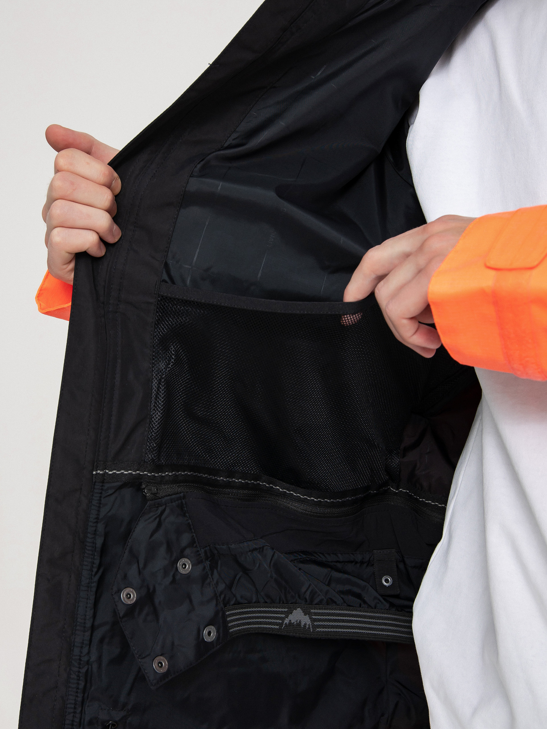 Męska Kurtka snowboardowa Burton Frostner (true black/tetra orange)