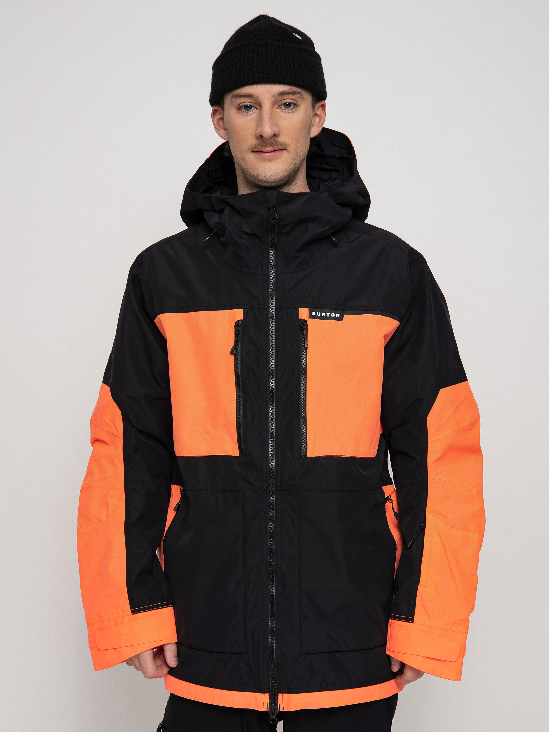 Męska Kurtka snowboardowa Burton Frostner (true black/tetra orange)