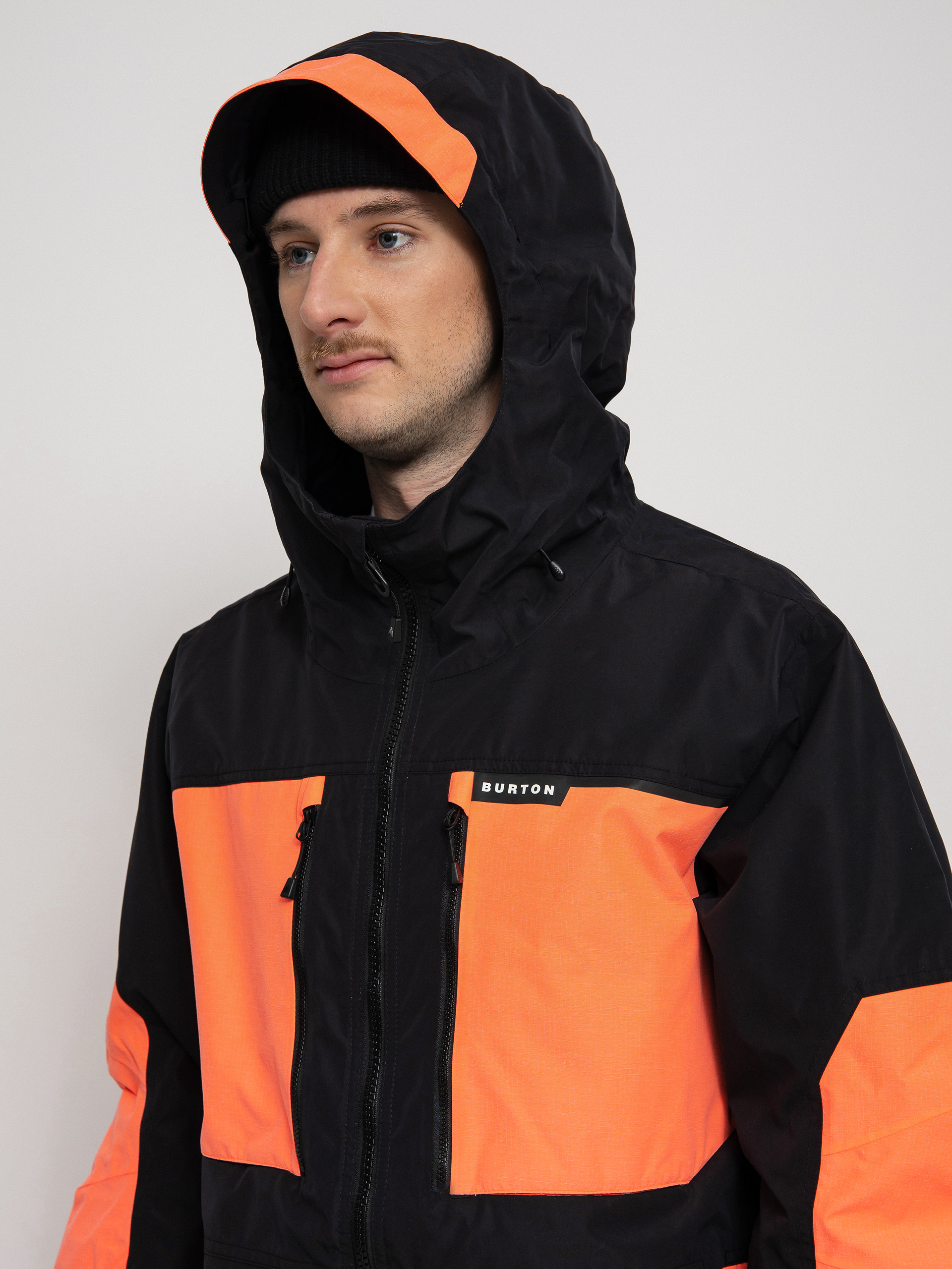 Męska Kurtka snowboardowa Burton Frostner (true black/tetra orange)