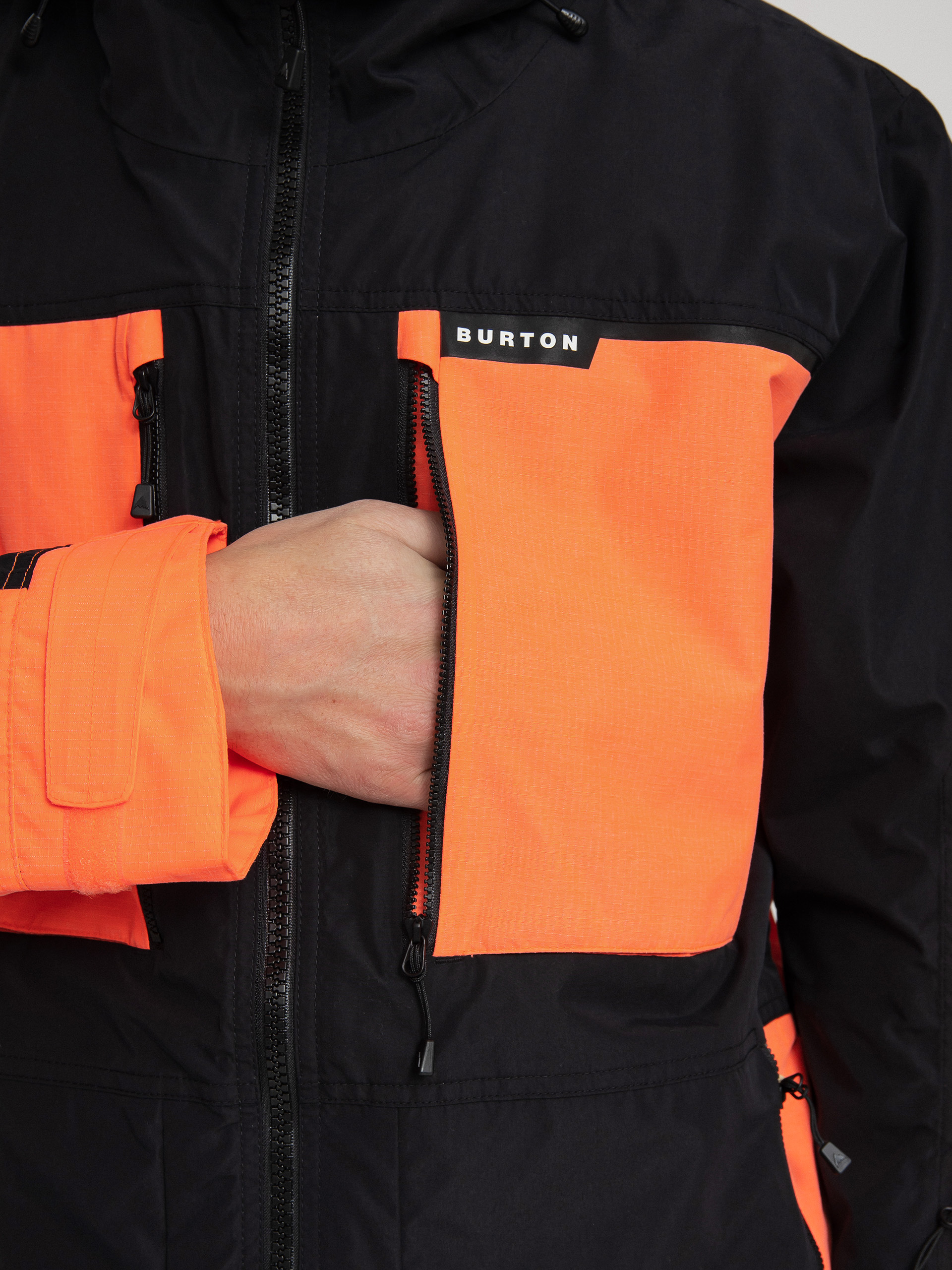 Męska Kurtka snowboardowa Burton Frostner (true black/tetra orange)