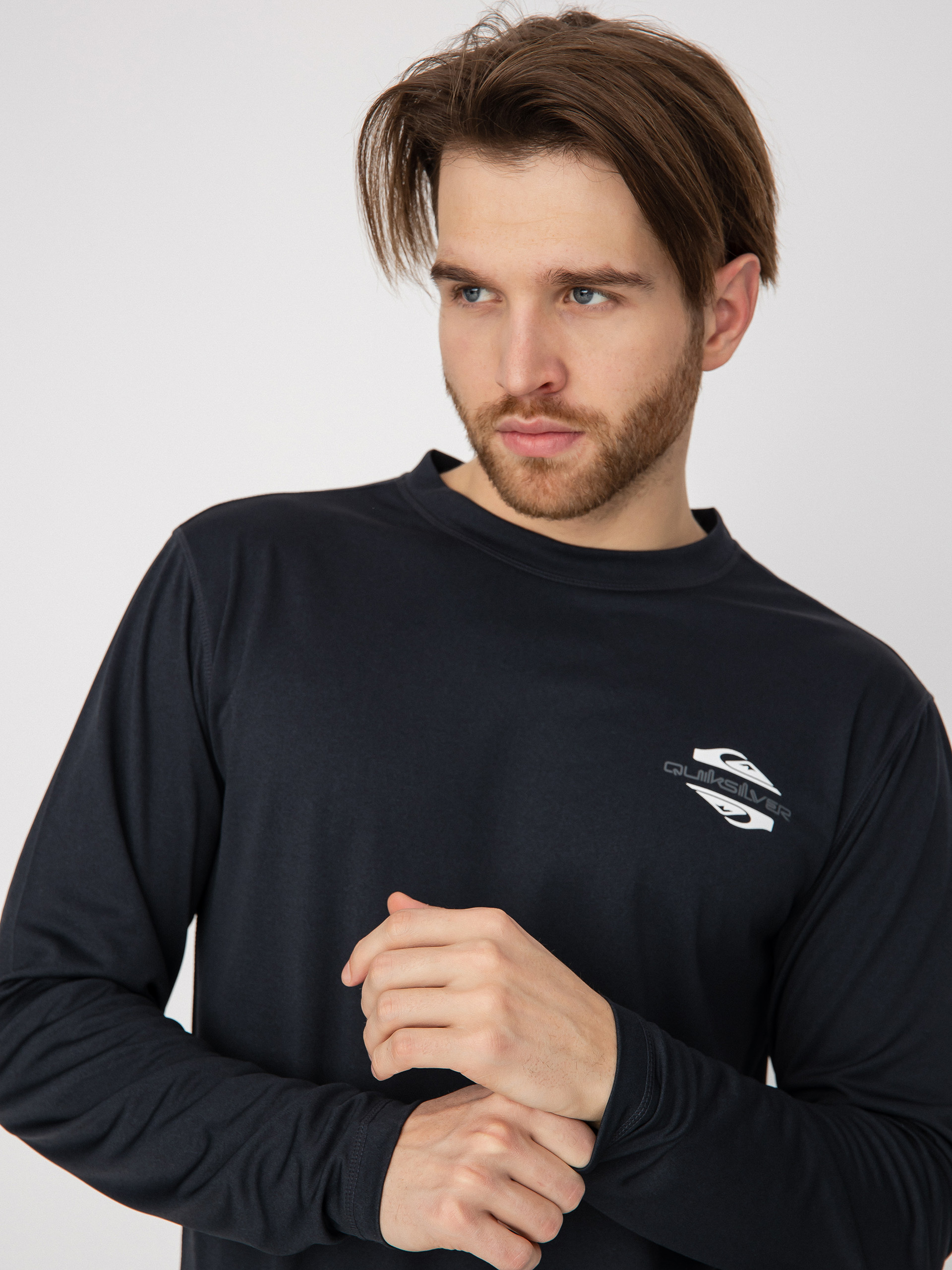 Męski Longsleeve aktywny Quiksilver Territory Layer (true black)