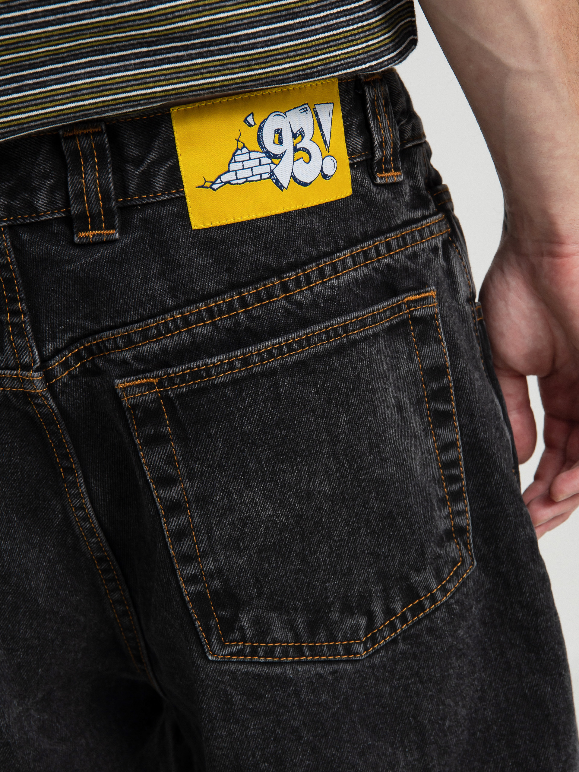 Spodnie Polar Skate 93 Denim (washed black)