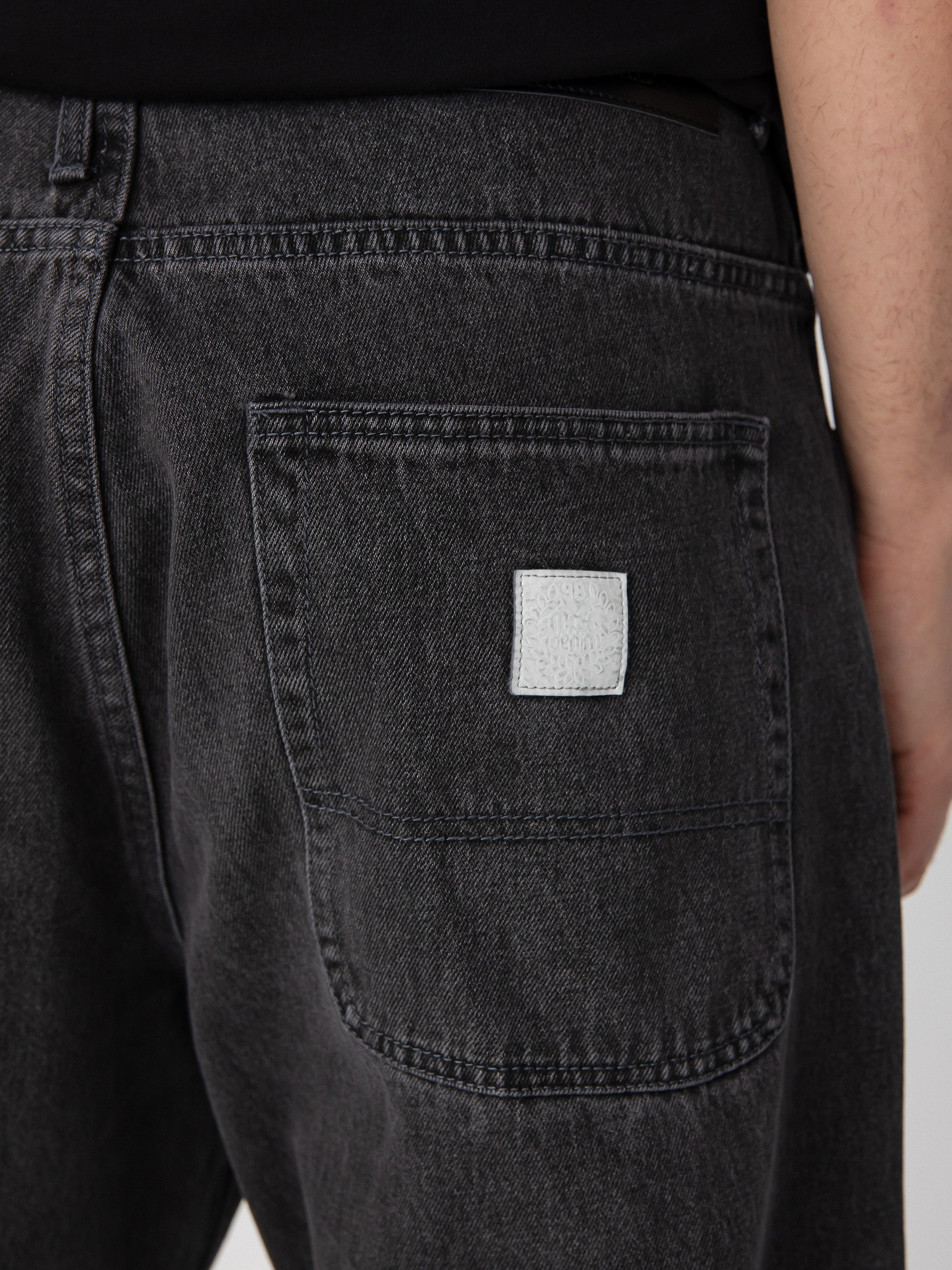 Spodnie MassDnm Craft Jeans Baggy Fit (black washed)