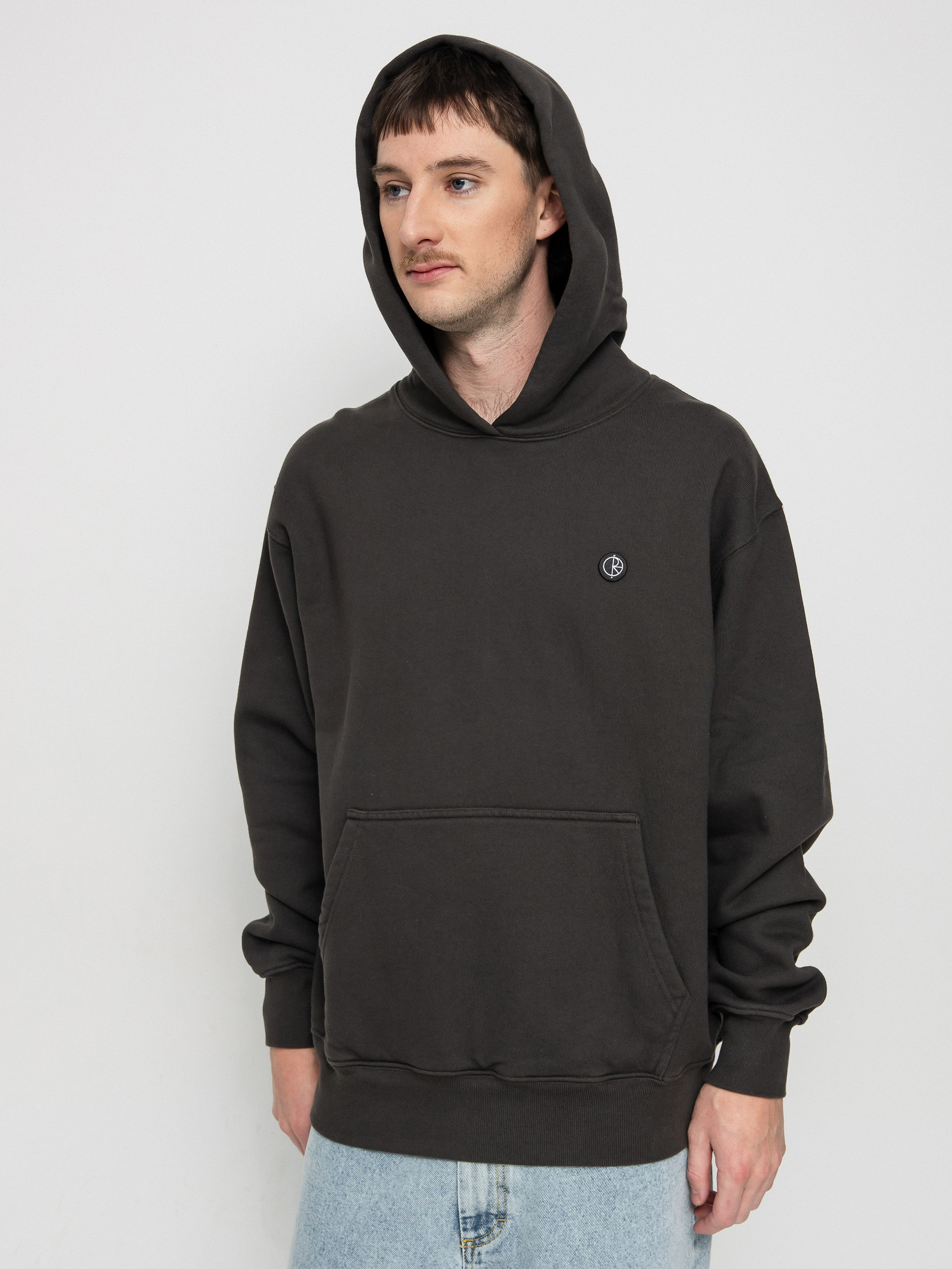 Bluza z kapturem Polar Skate Patch HD (dirty black)