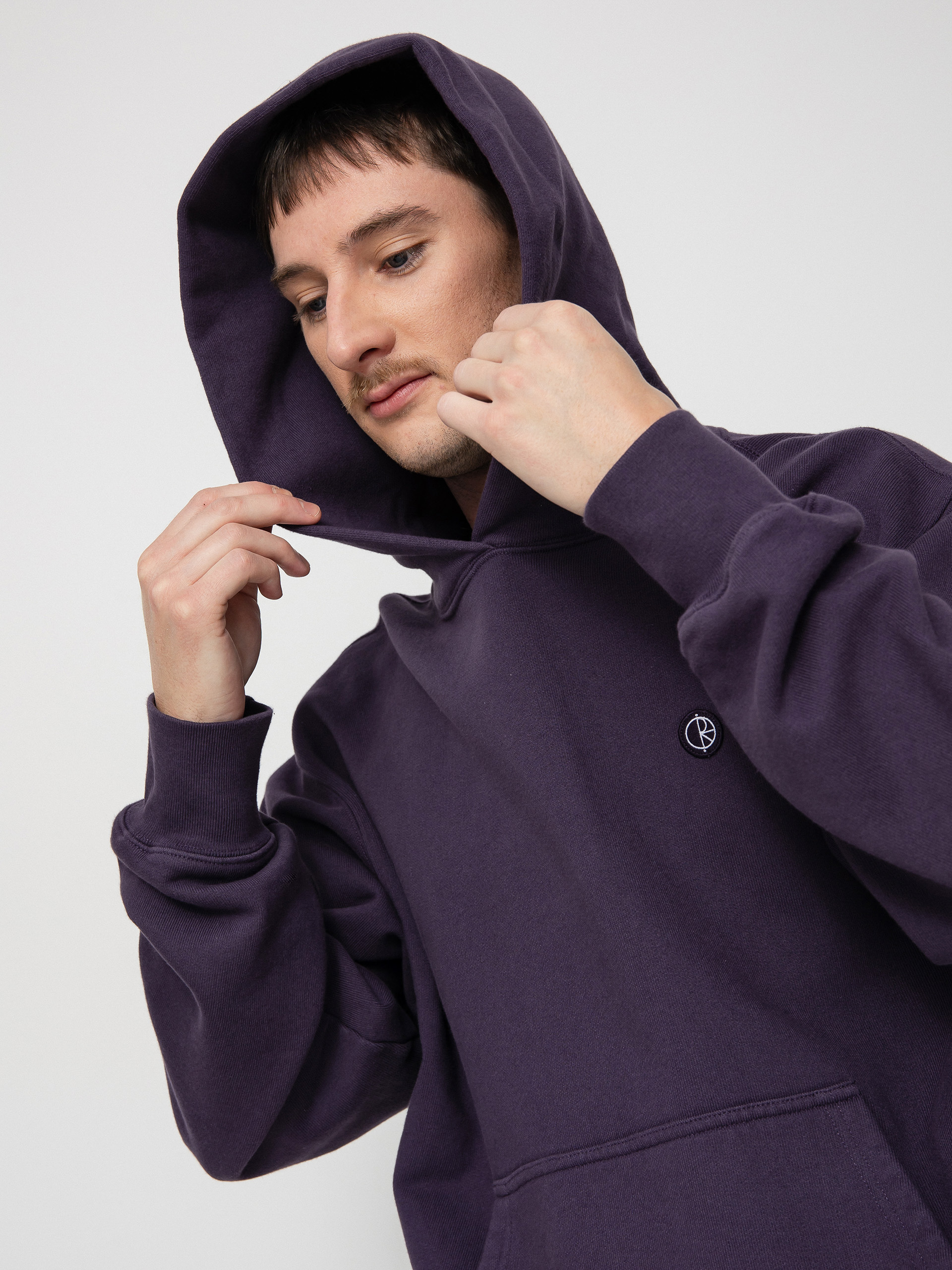 Bluza z kapturem Polar Skate Patch HD (dark violet)