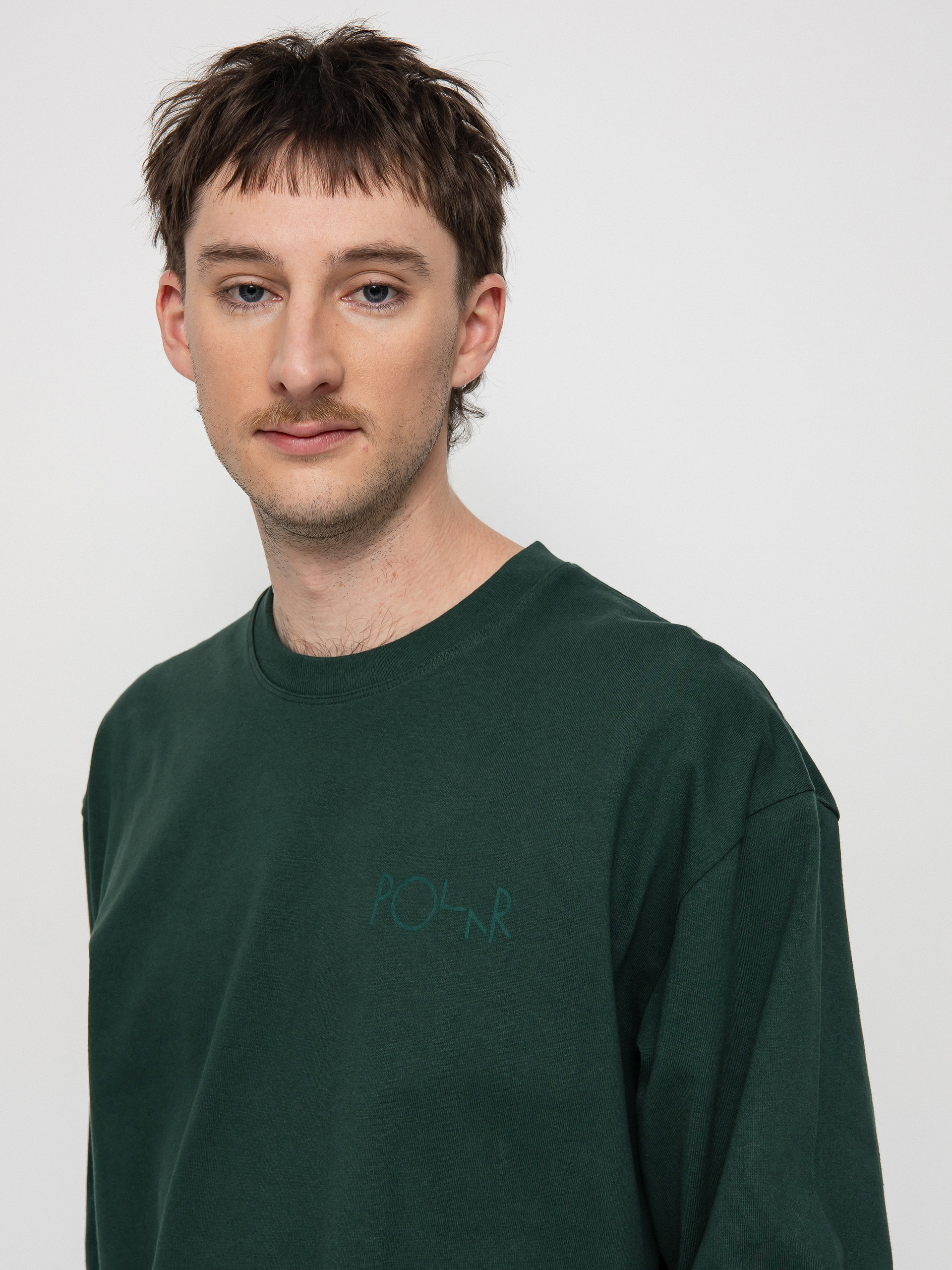 Longsleeve Polar Skate Stroke Logo (dark green)