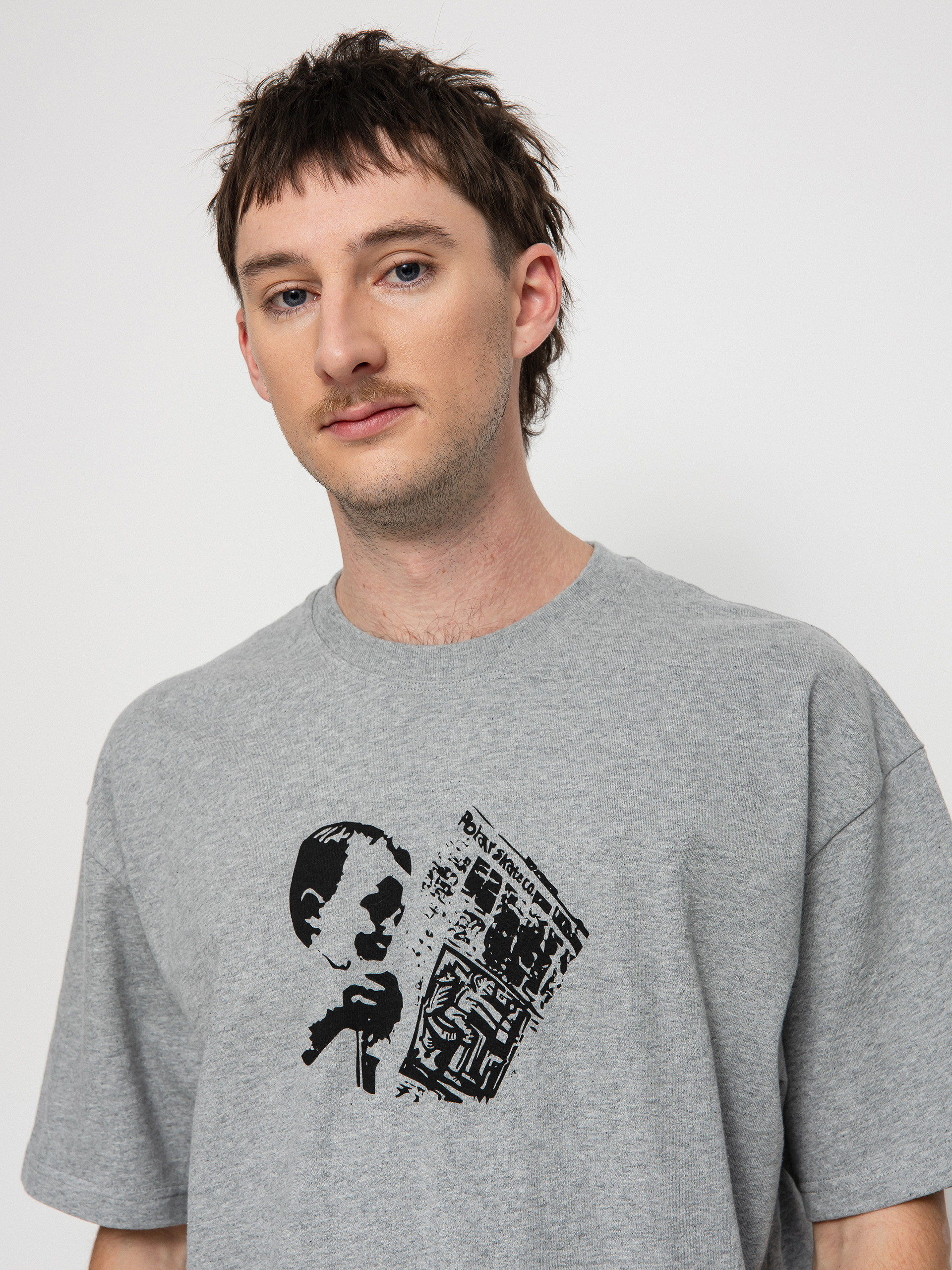 T-shirt Polar Skate Newspaper (heather grey)