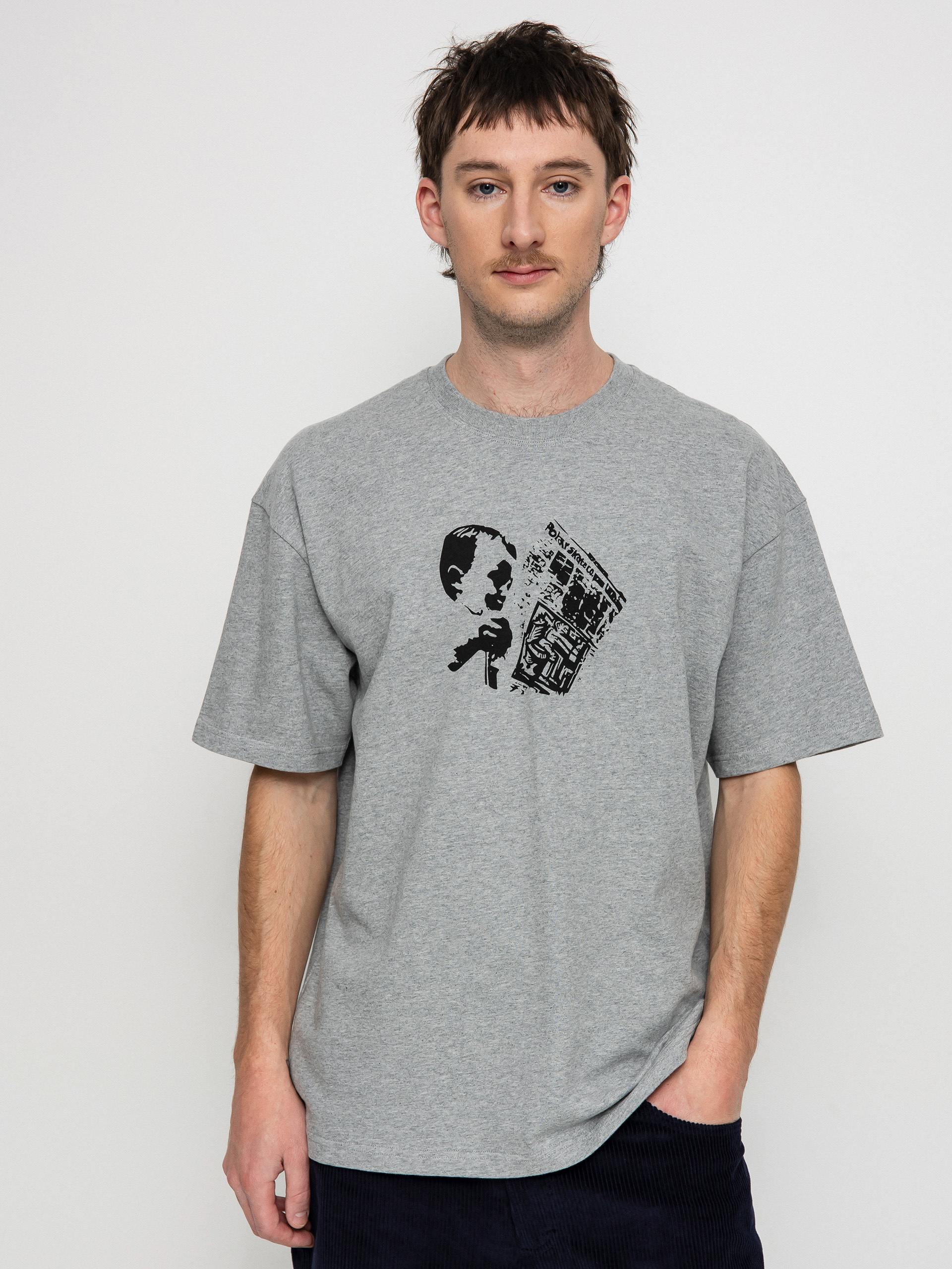 T-shirt Polar Skate Newspaper (heather grey)