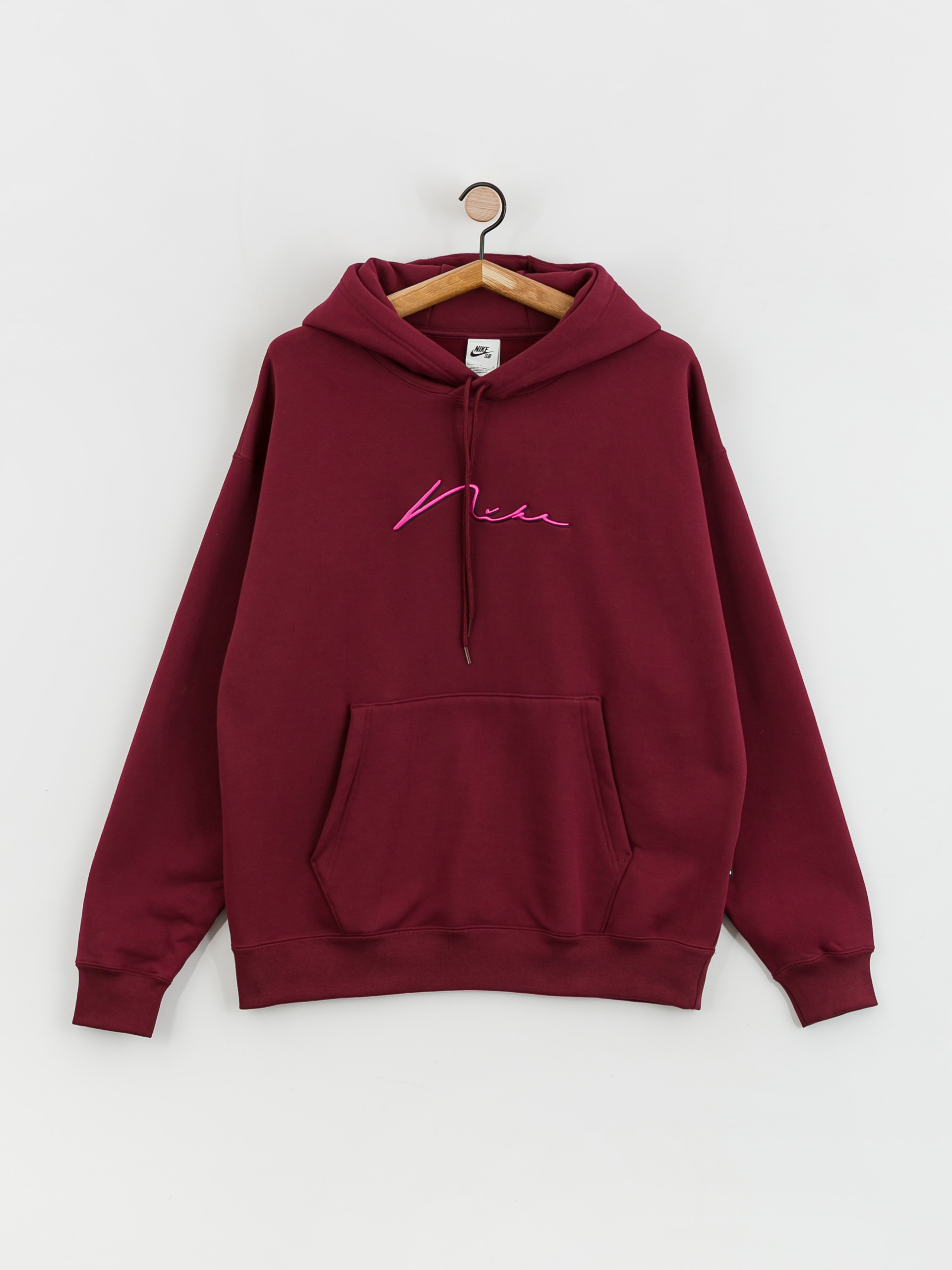 Bluza z kapturem Nike SB Hand Scrpt Logo HD (dark beetroot/active pink)