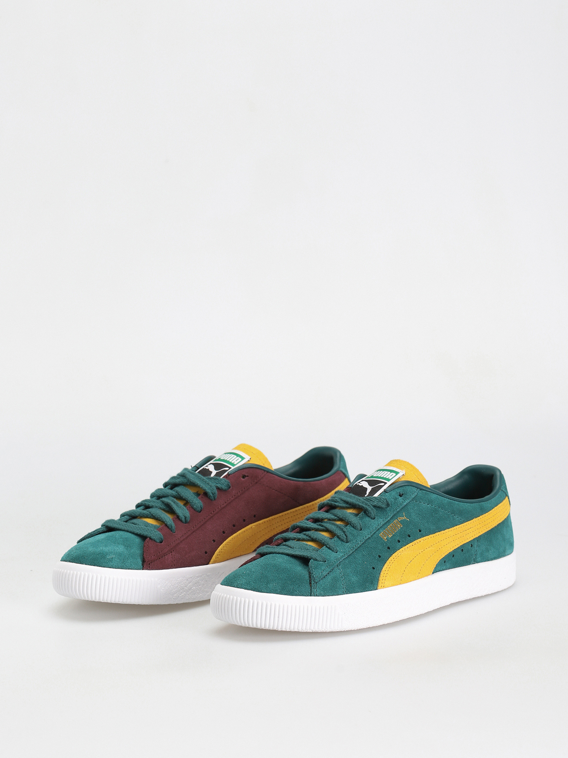 green and yellow puma shoes