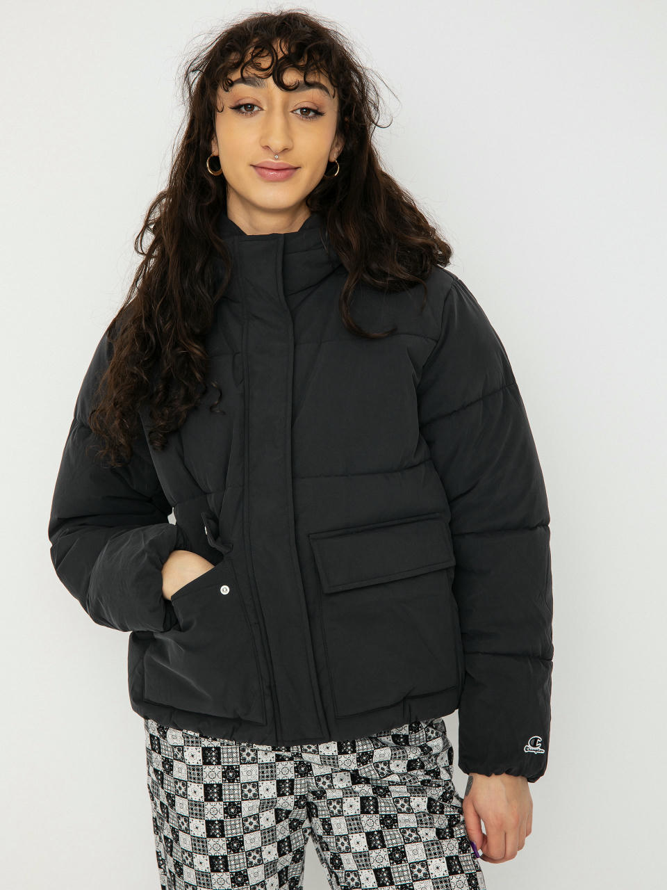 Kurtka Champion Hooded Jacket 115758 Wmn (nbk)