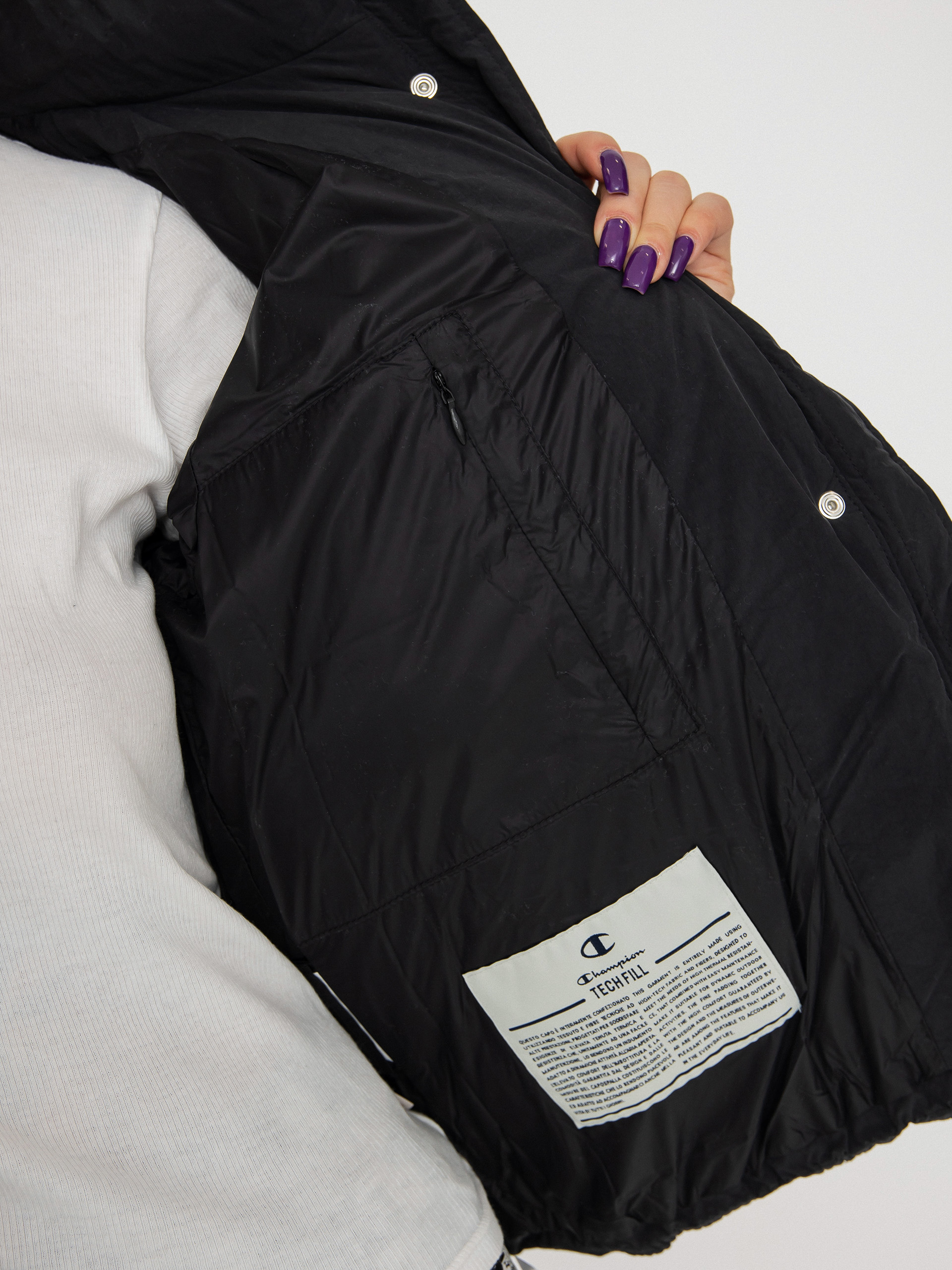 Kurtka Champion Hooded Jacket 115758 Wmn (nbk)