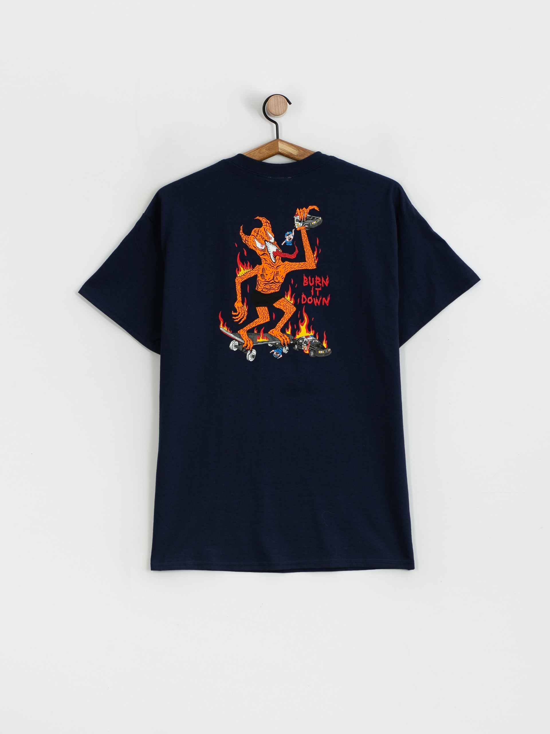 T-shirt Thrasher Burn It Down (navy)