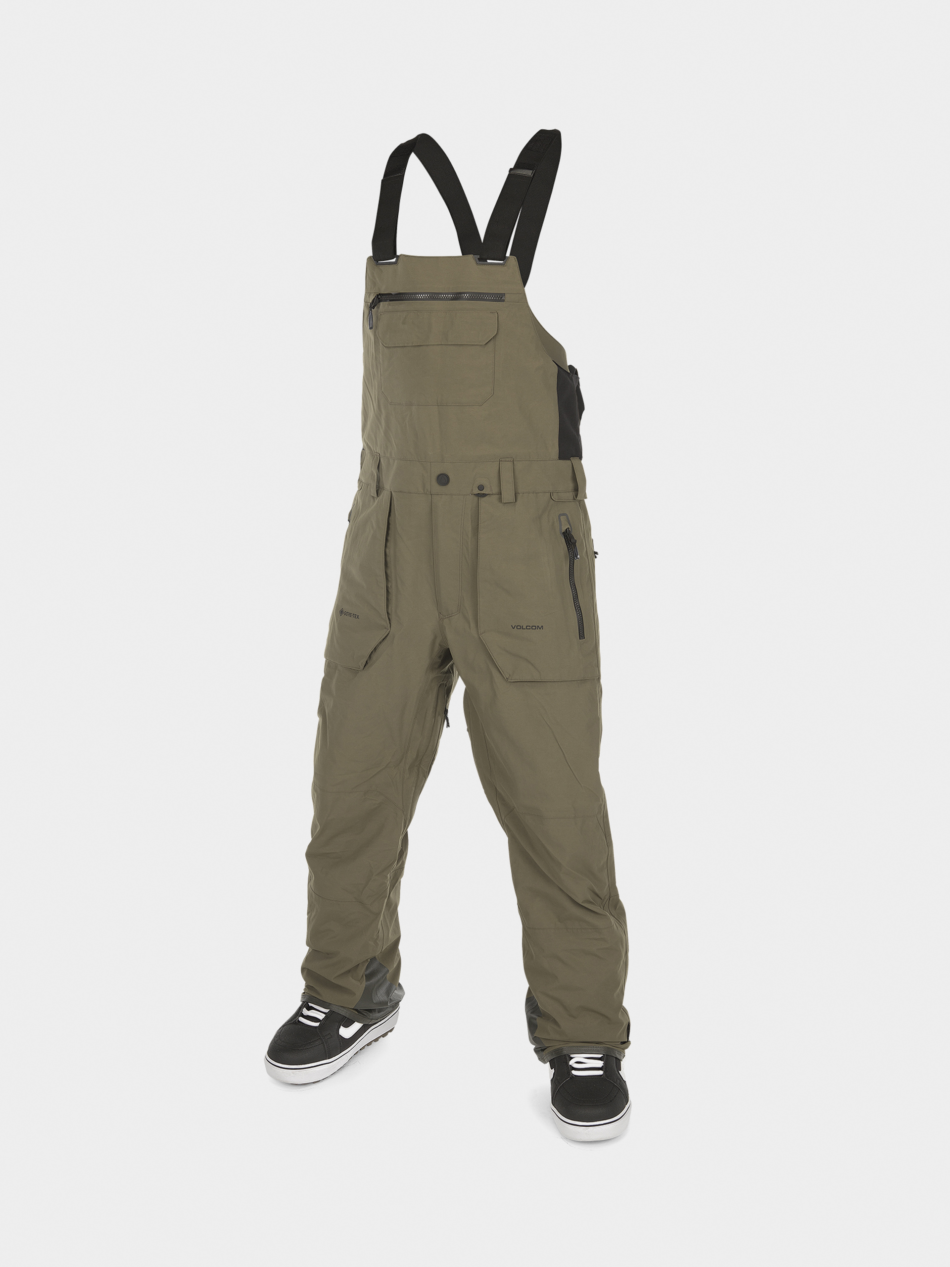 Męskie Spodnie snowboardowe Volcom Rain Gore Tex Bib Overall (dark teak)
