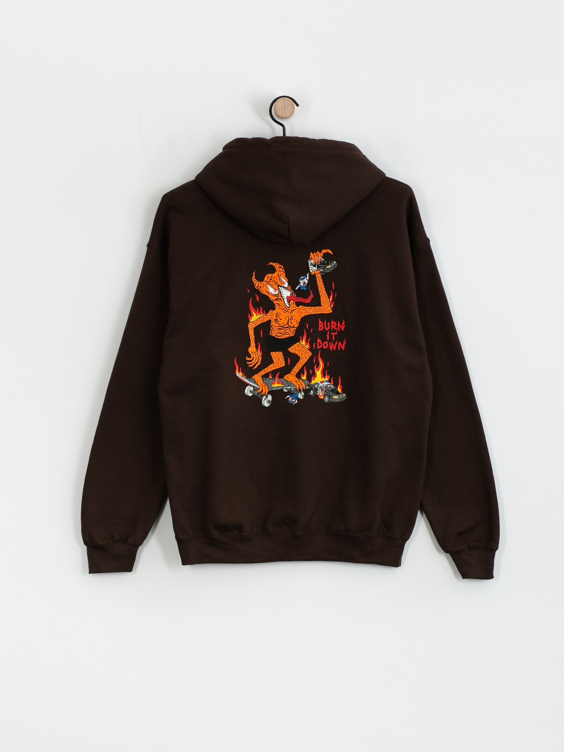 Bluza z kapturem Thrasher Burn It Down HD (dark chocolate)
