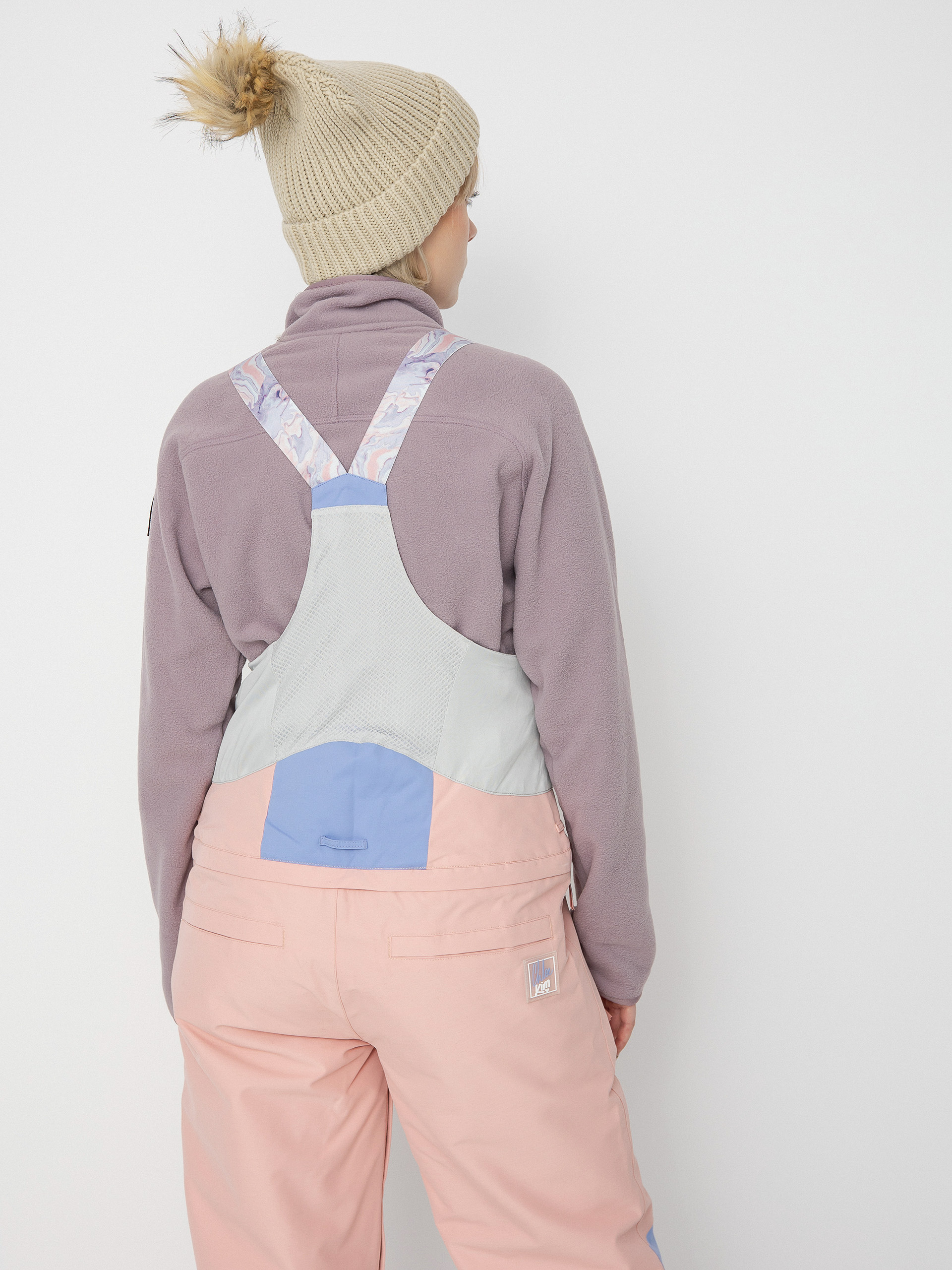 Damskie Spodnie snowboardowe Roxy Chloe Kim Bib (mellow rose)