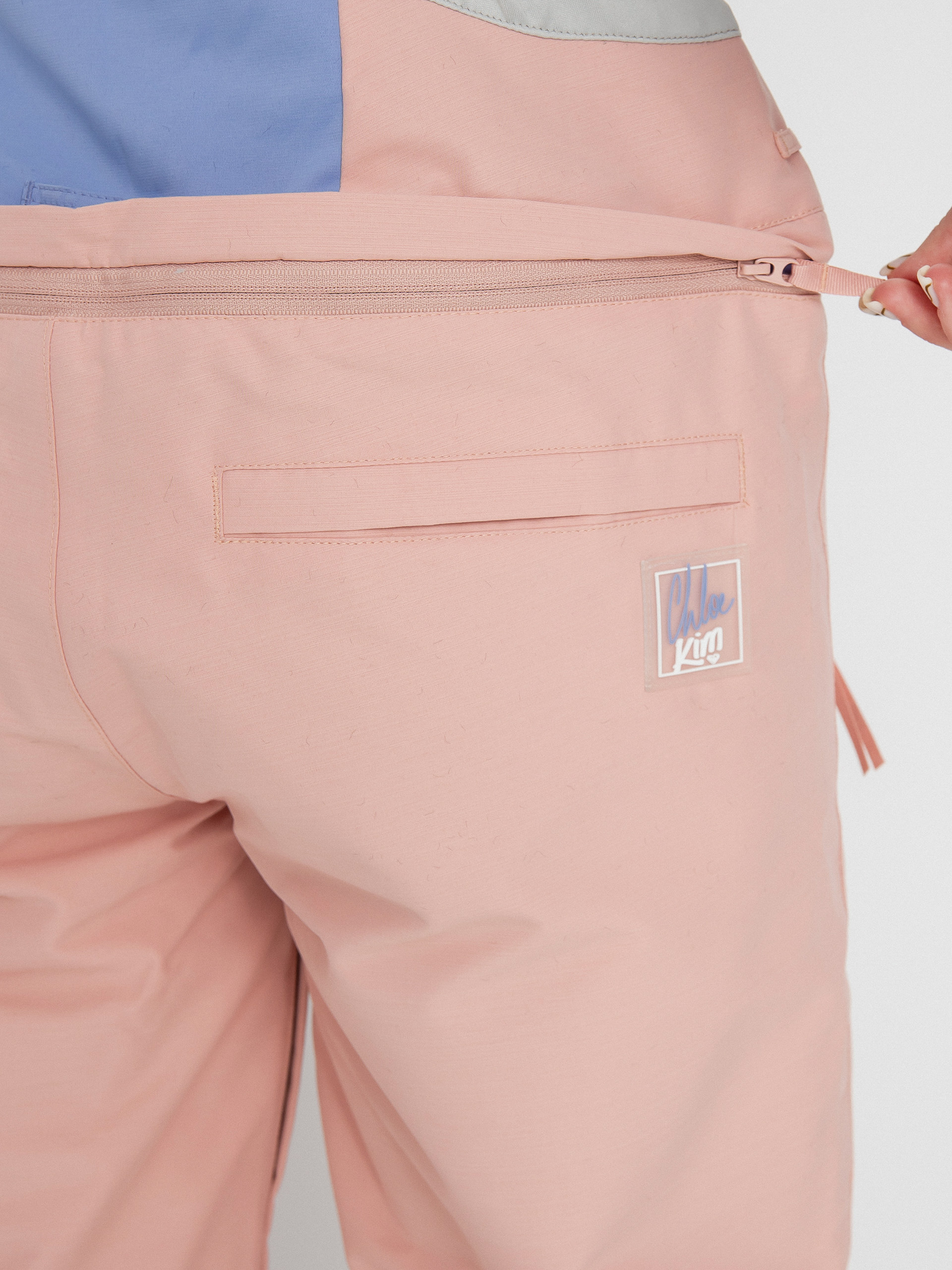 Damskie Spodnie snowboardowe Roxy Chloe Kim Bib (mellow rose)