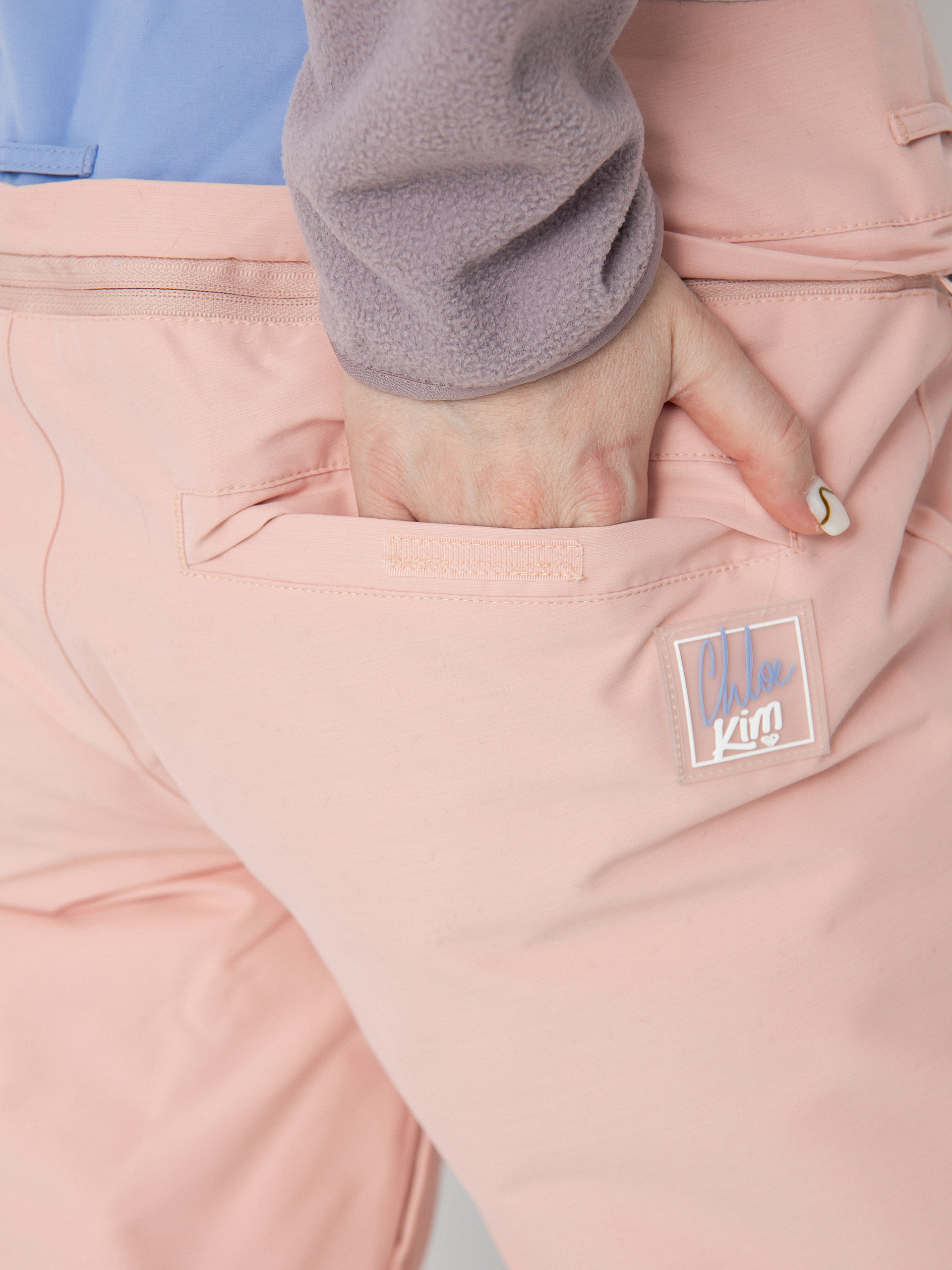 Damskie Spodnie snowboardowe Roxy Chloe Kim Bib (mellow rose)