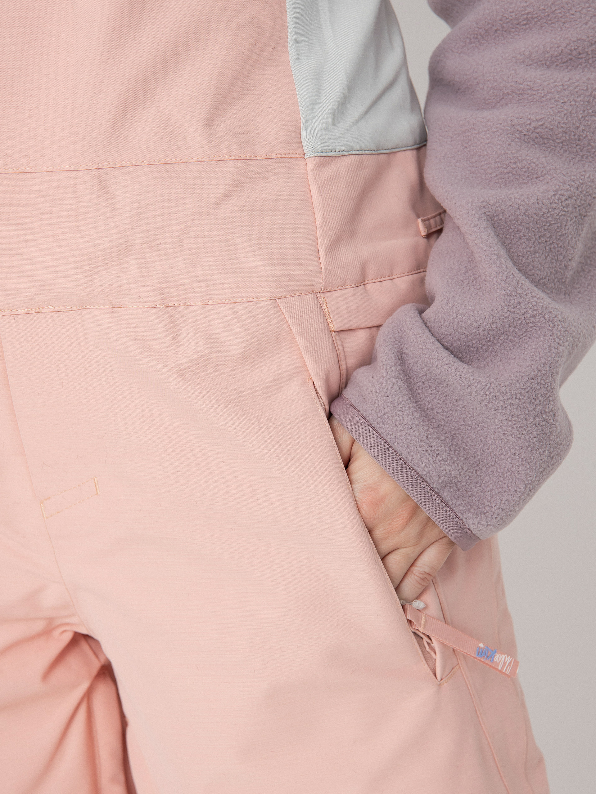 Damskie Spodnie snowboardowe Roxy Chloe Kim Bib (mellow rose)