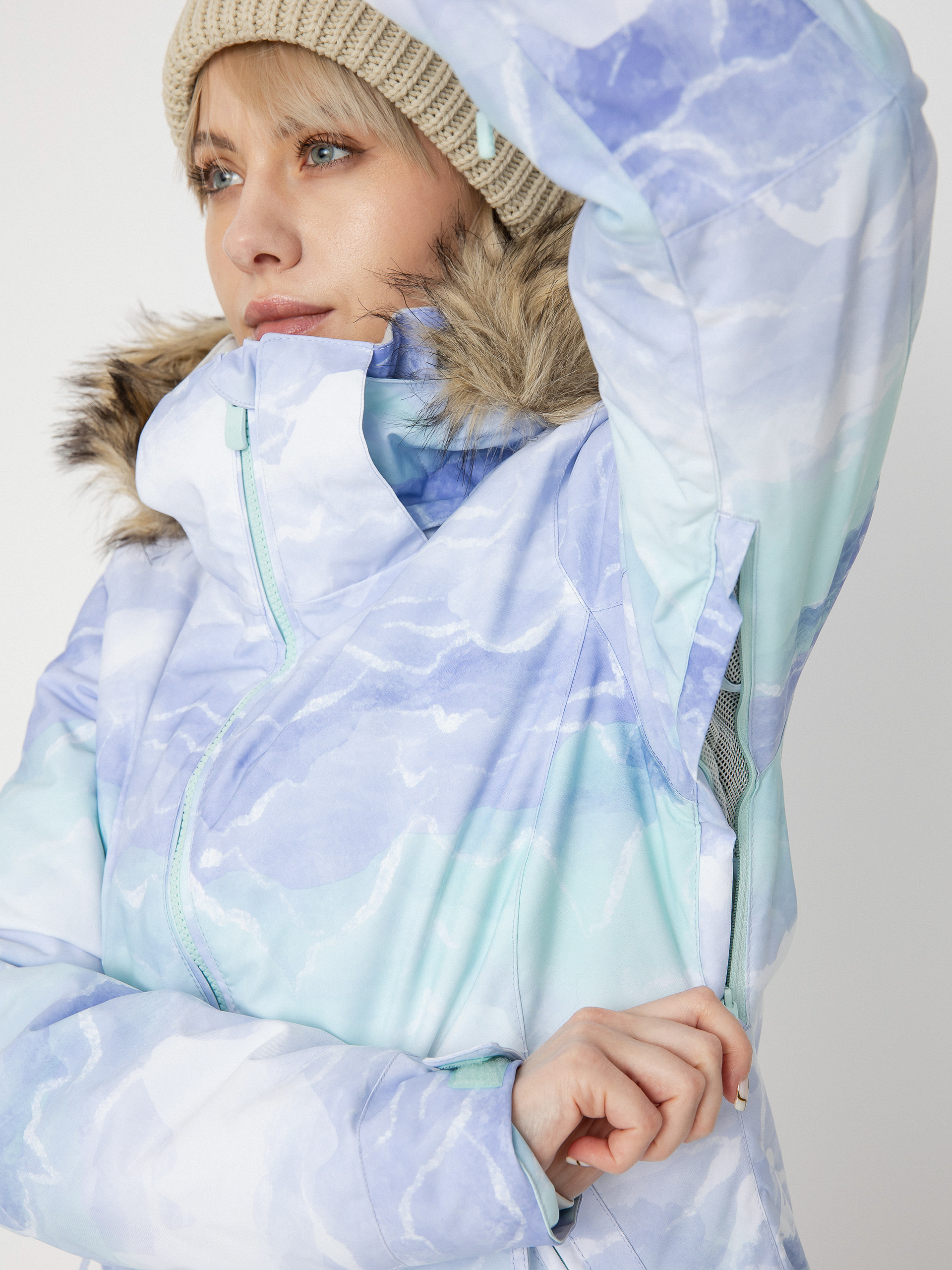 Damska Kurtka snowboardowa Roxy Jet Ski Se (fair aqua seous)