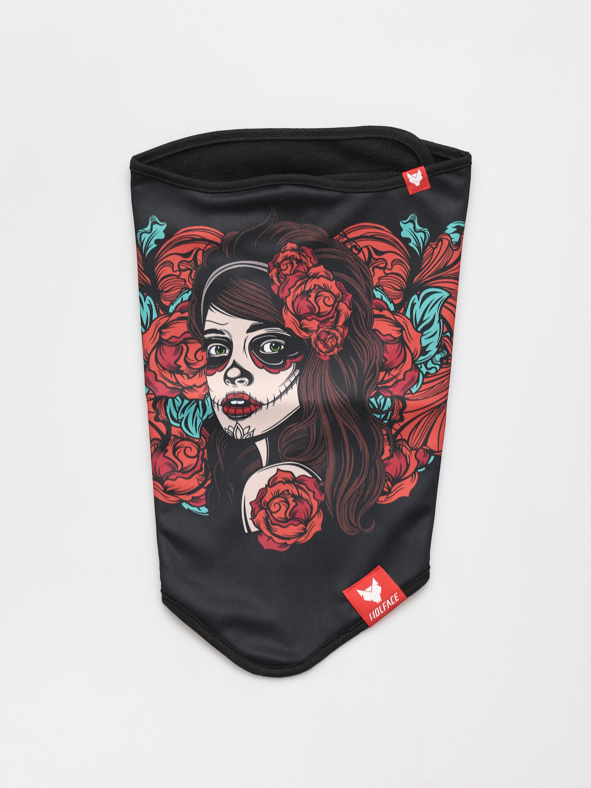 Bandana Wolface La Santa Muerte Roses (black)