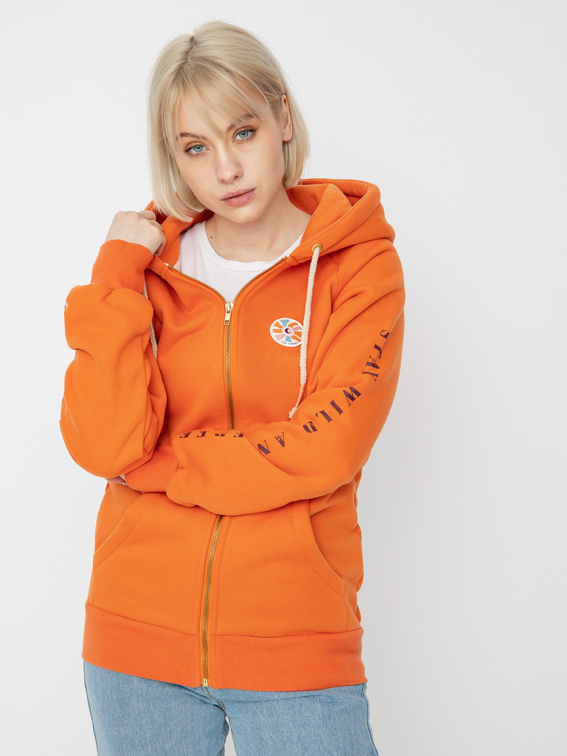 Bluza z kapturem Femi Stories Andel ZHD Wmn (org)