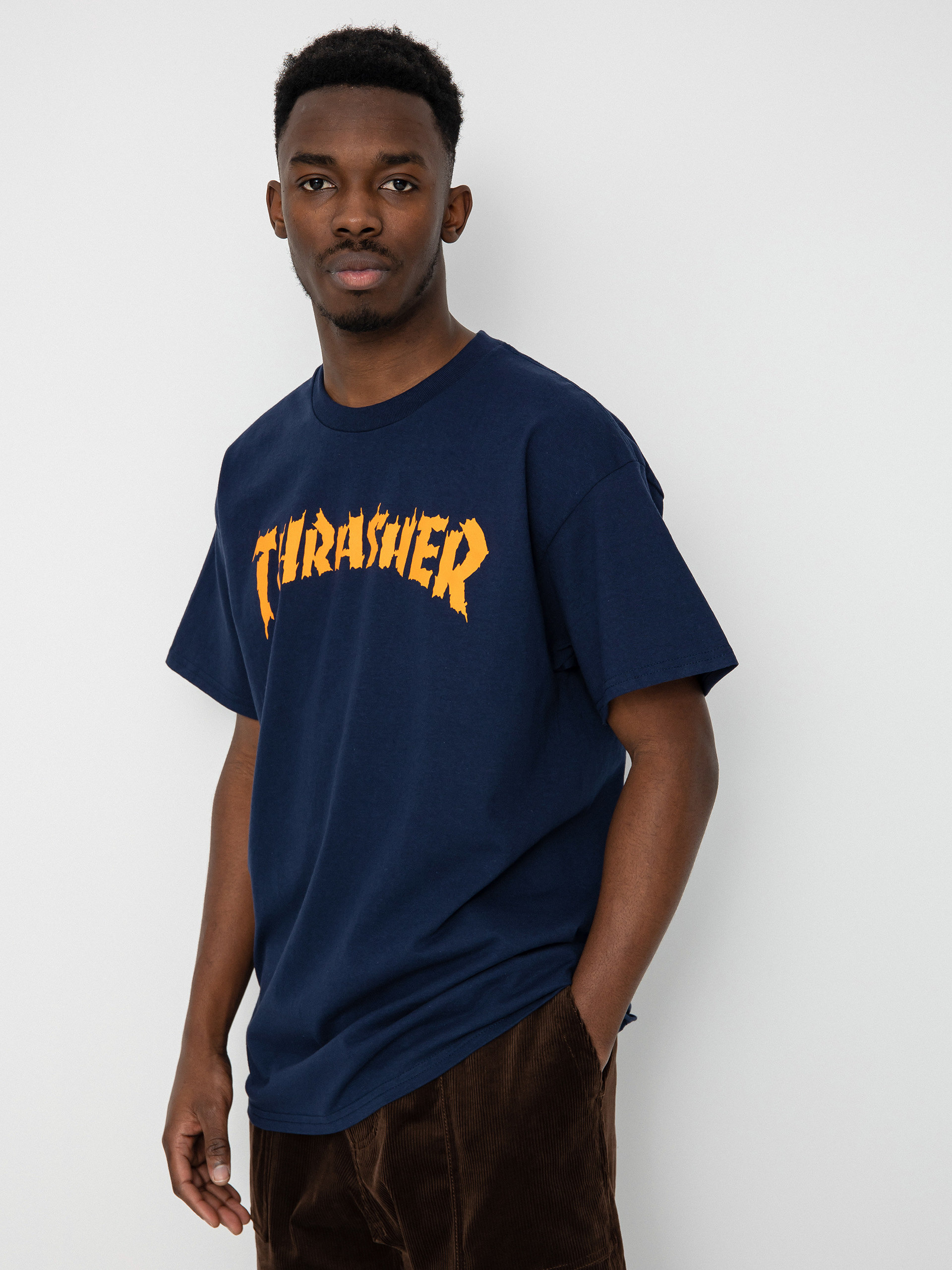 T-shirt Thrasher Burn It Down (navy)