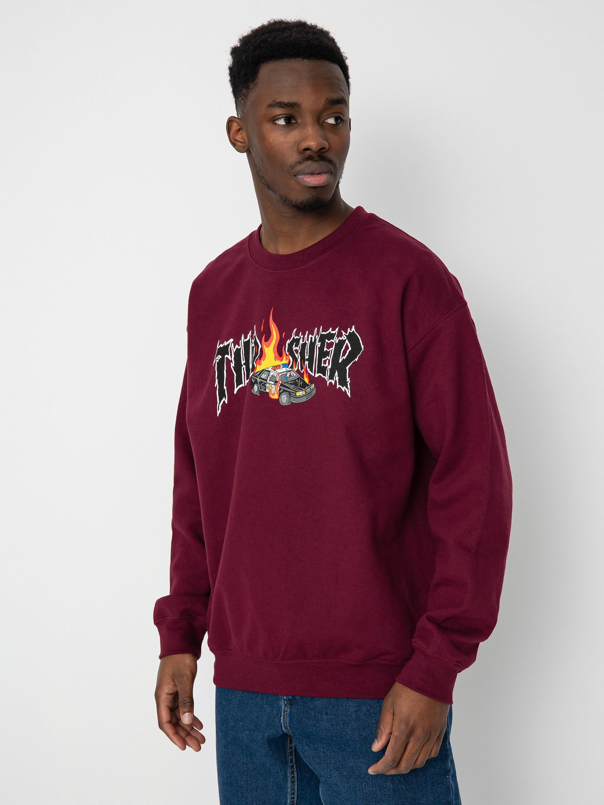 Bluza Thrasher Cop Car Crew (maroon)