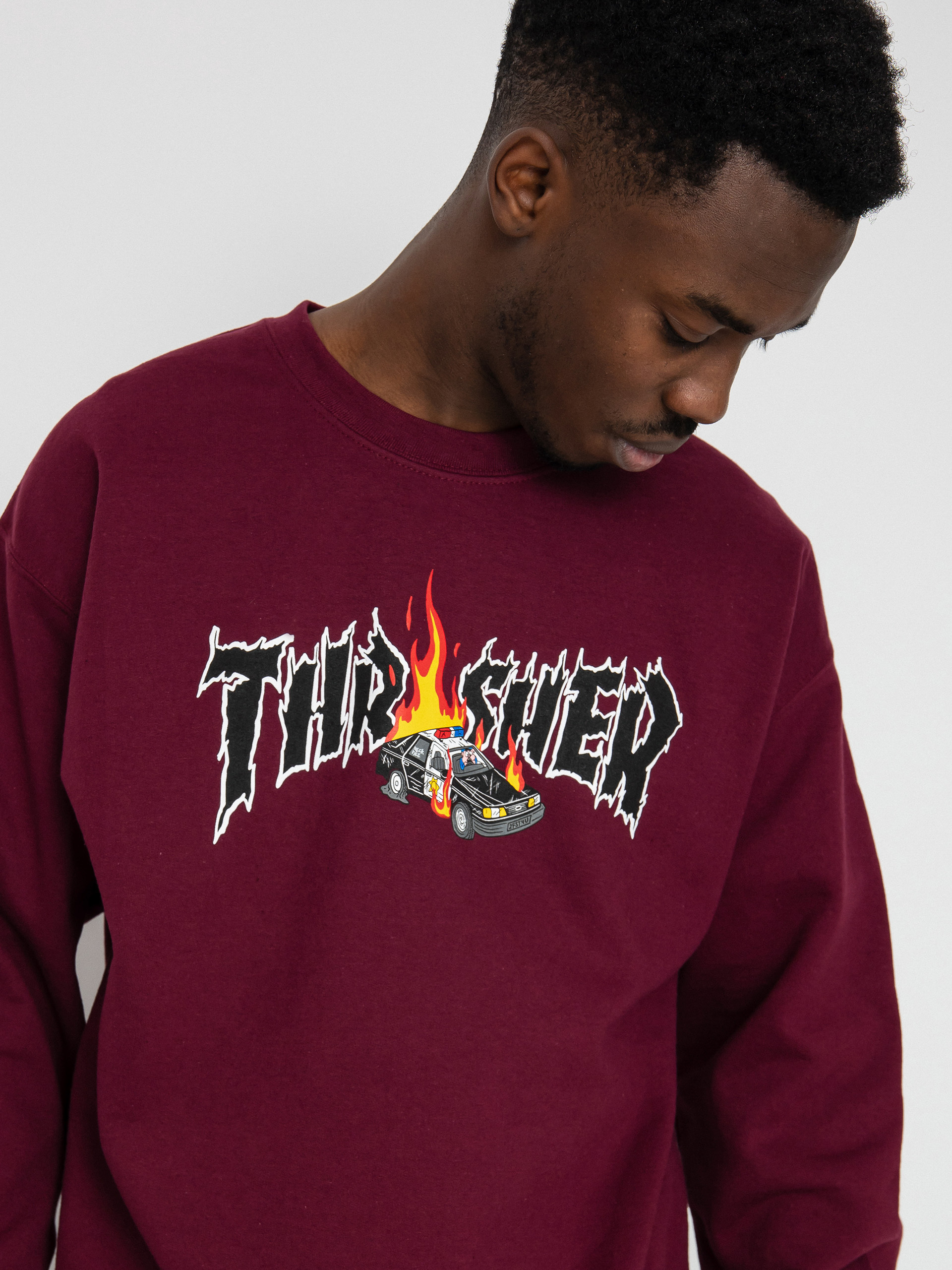Bluza Thrasher Cop Car Crew (maroon)