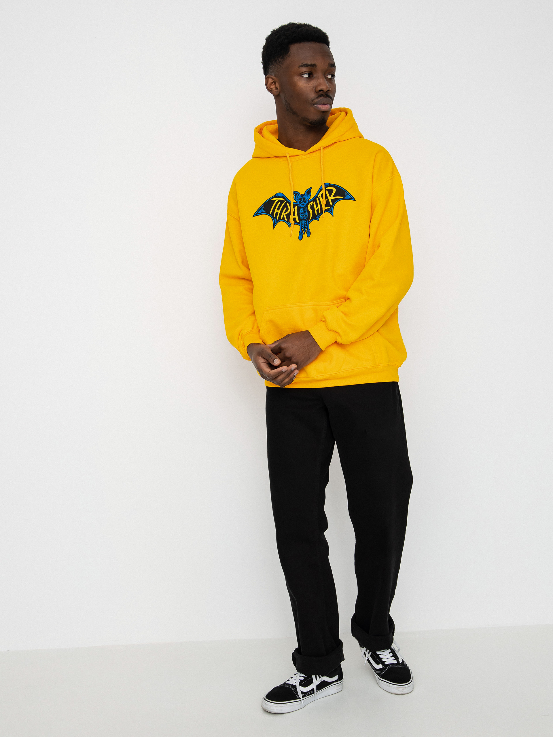Bluza z kapturem Thrasher Bat HD (gold)