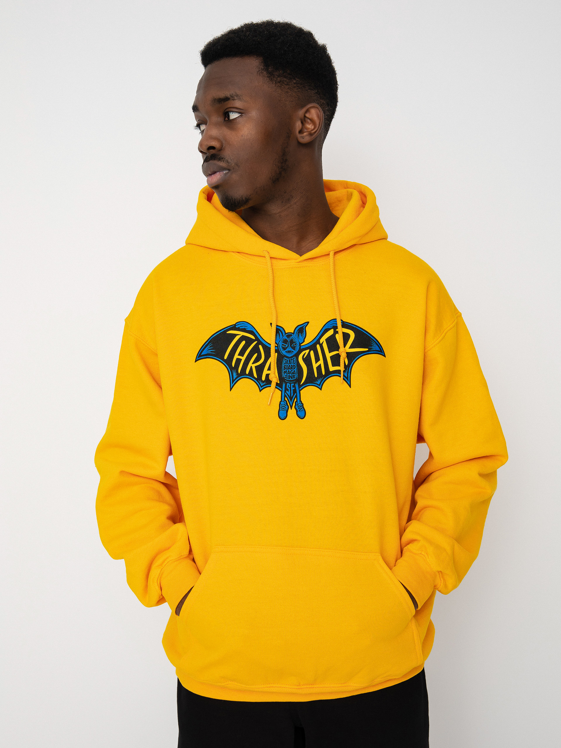 Bluza z kapturem Thrasher Bat HD (gold)