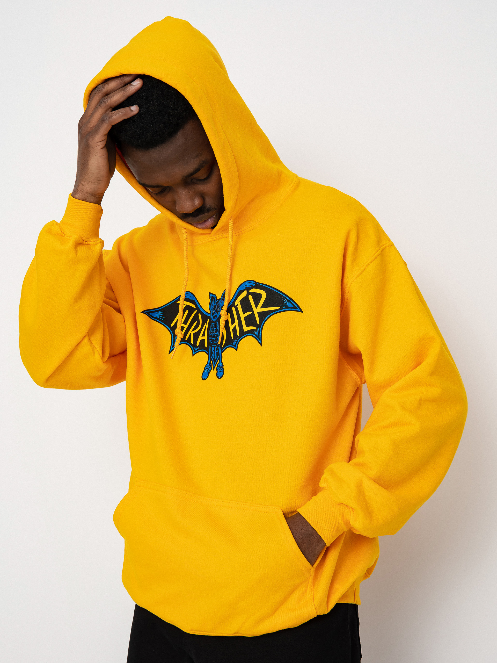 Bluza z kapturem Thrasher Bat HD (gold)