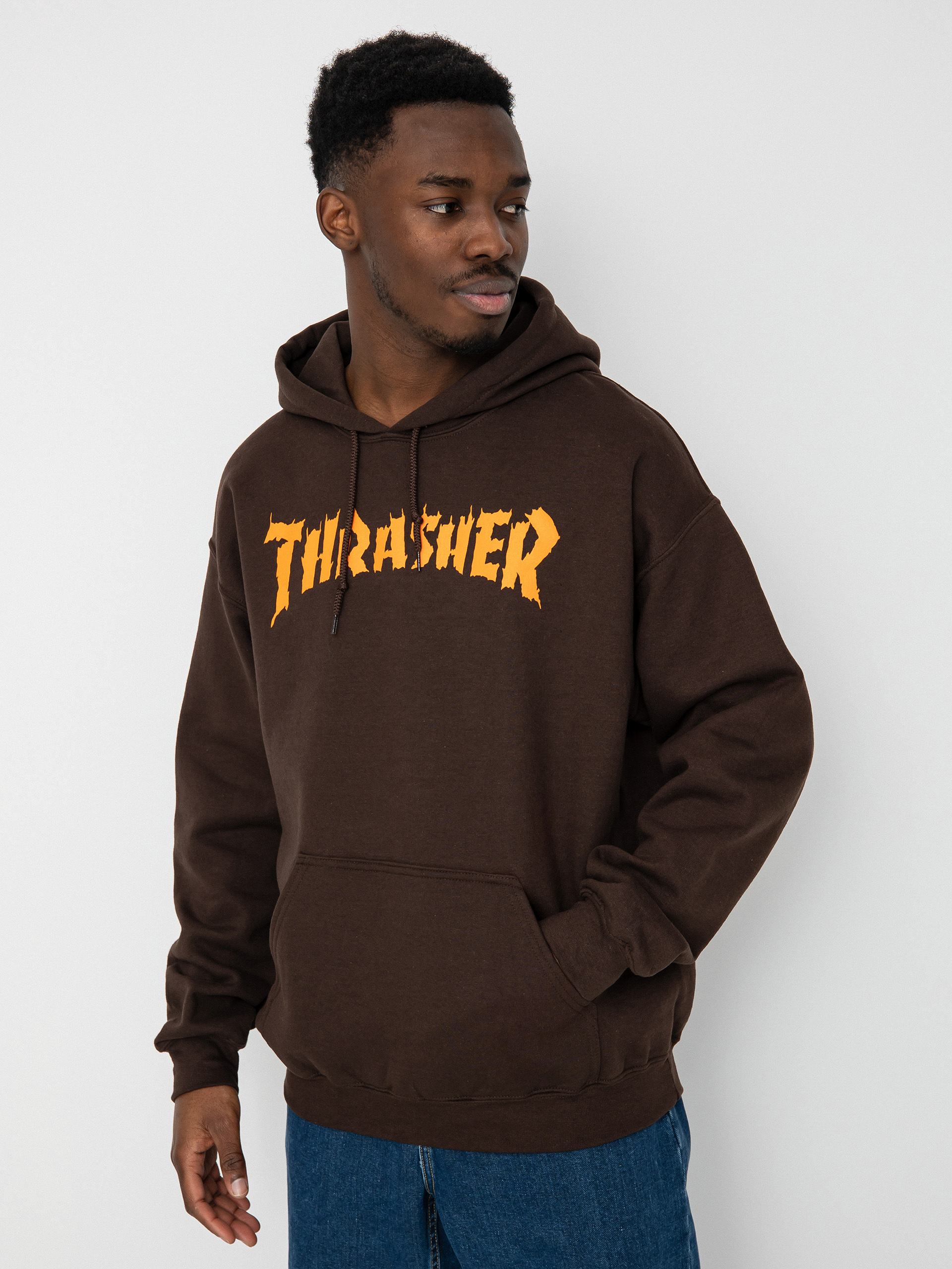 Bluza z kapturem Thrasher Burn It Down HD (dark chocolate)