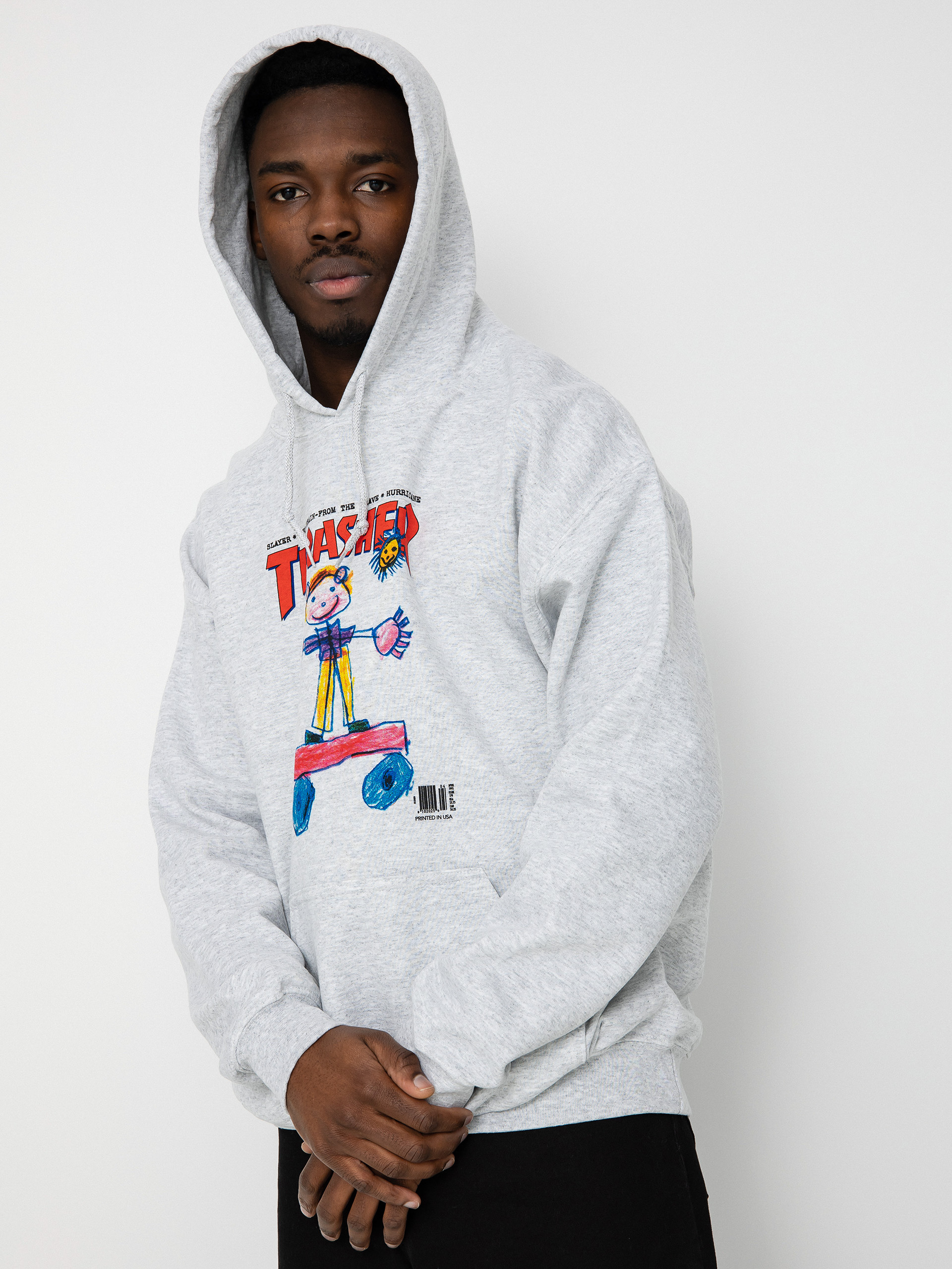 Bluza z kapturem Thrasher Kid Cover HD (ash)