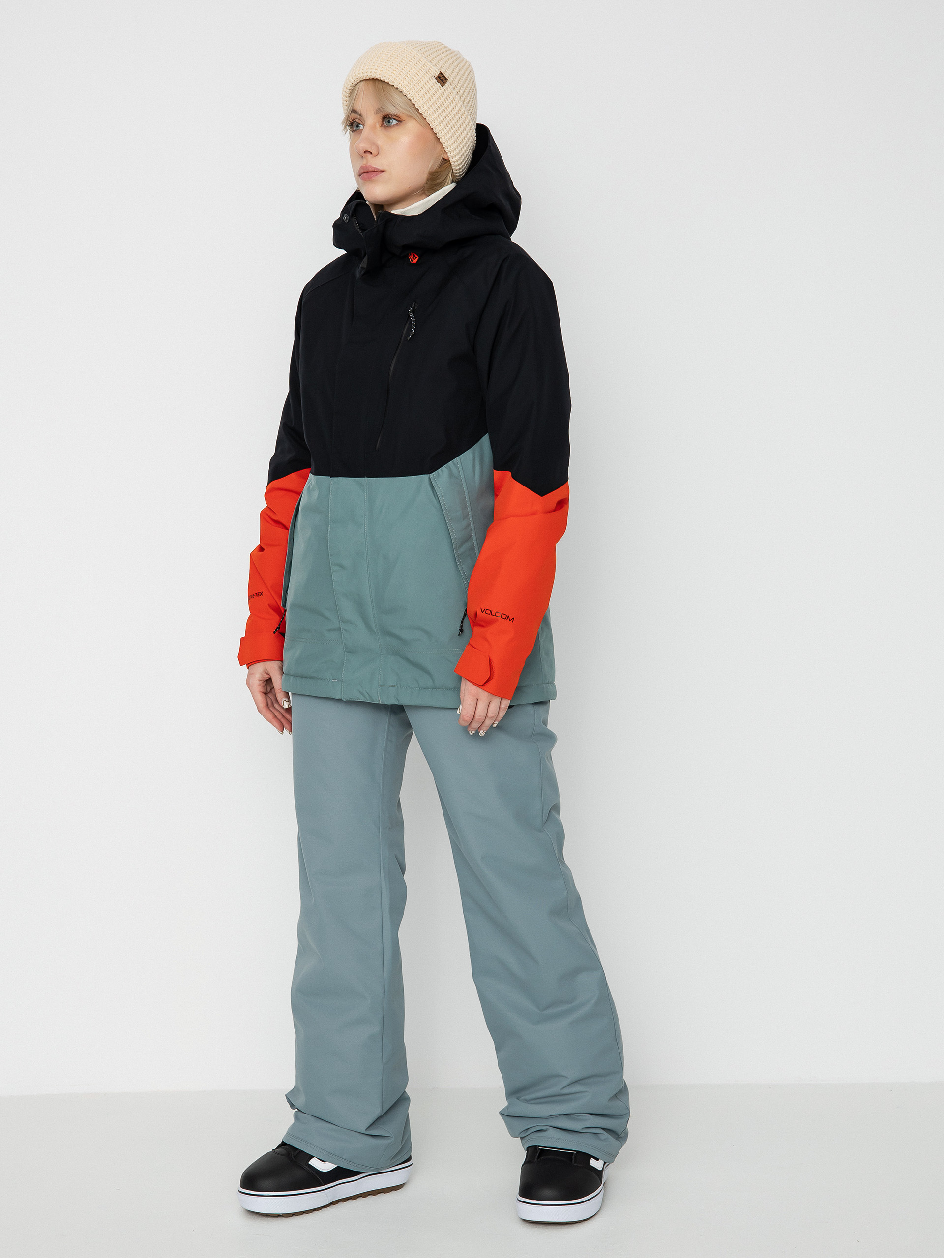 Damska Kurtka snowboardowa Volcom Aris Ins Gore (green ash)