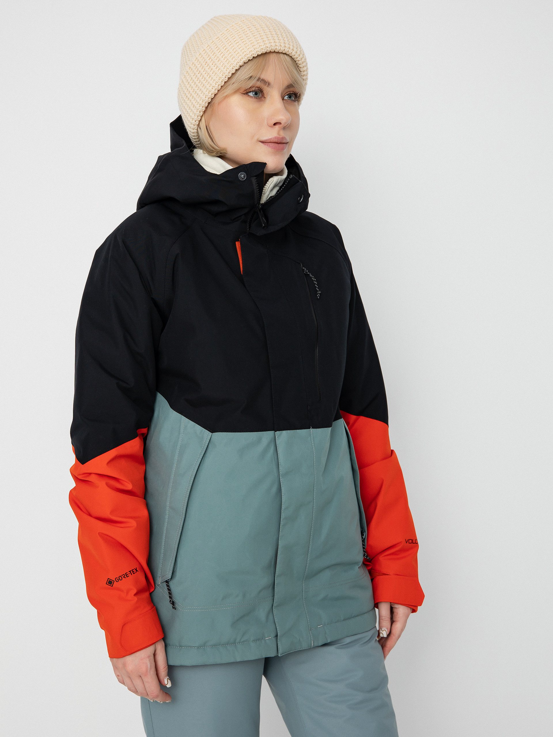 Damska Kurtka snowboardowa Volcom Aris Ins Gore (green ash)