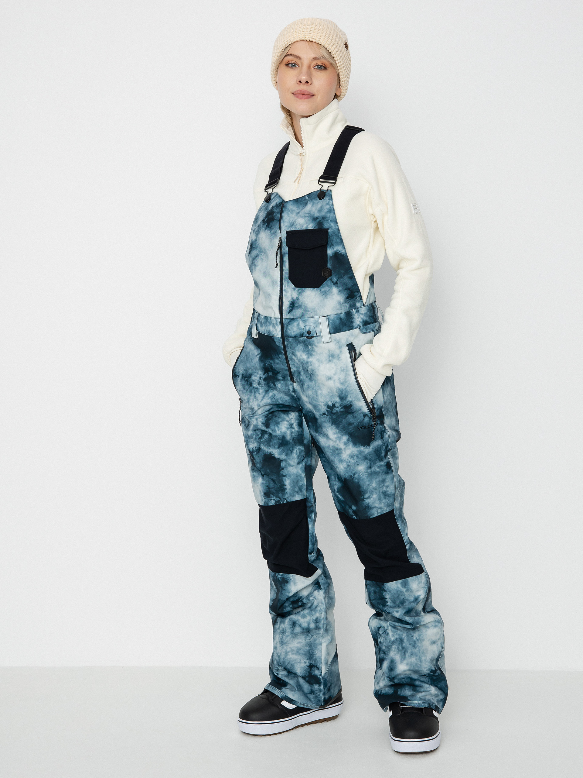 Damskie Spodnie snowboardowe Volcom Swift Bib Overall (storm tie dye)
