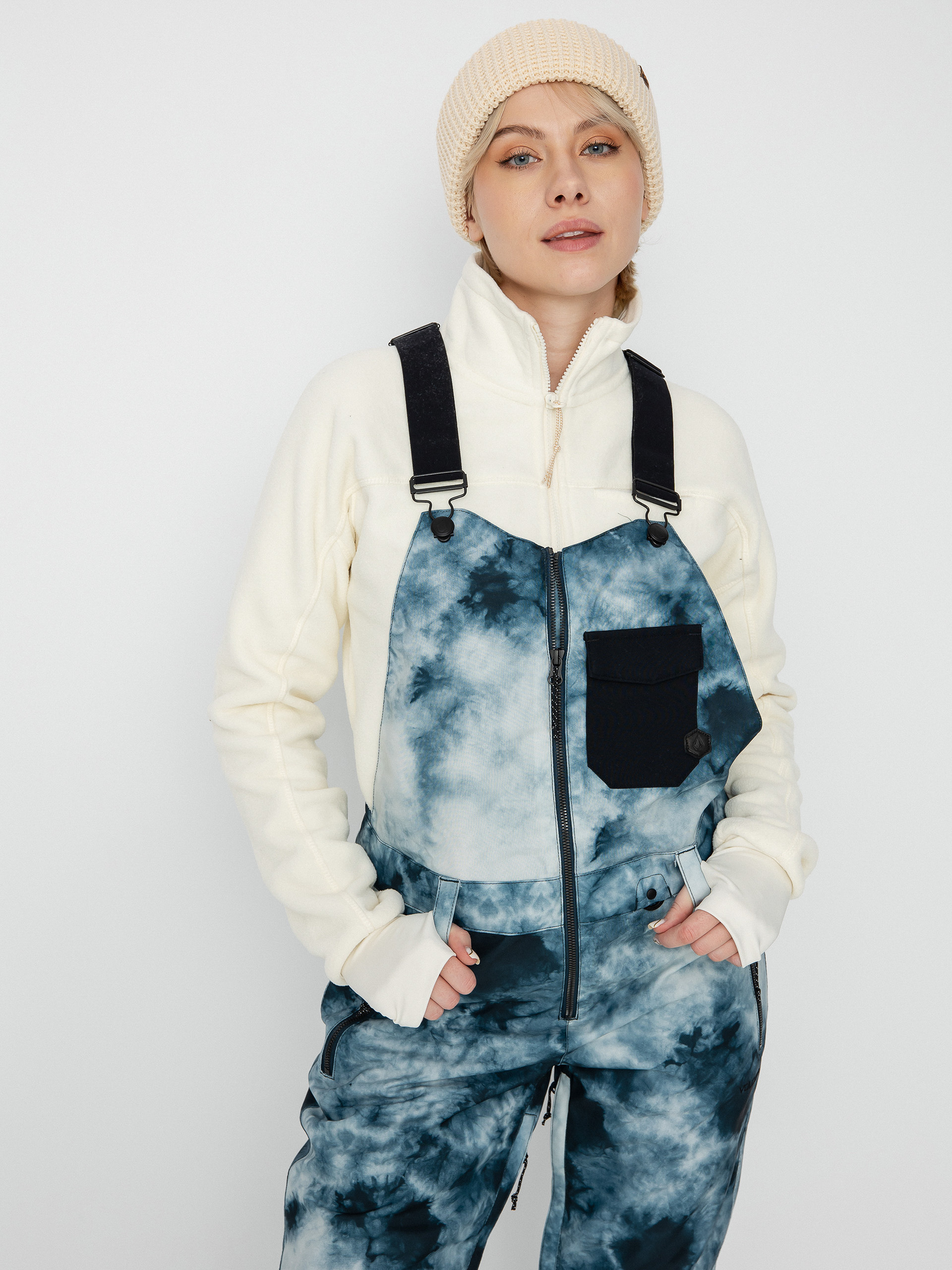 Damskie Spodnie snowboardowe Volcom Swift Bib Overall (storm tie dye)