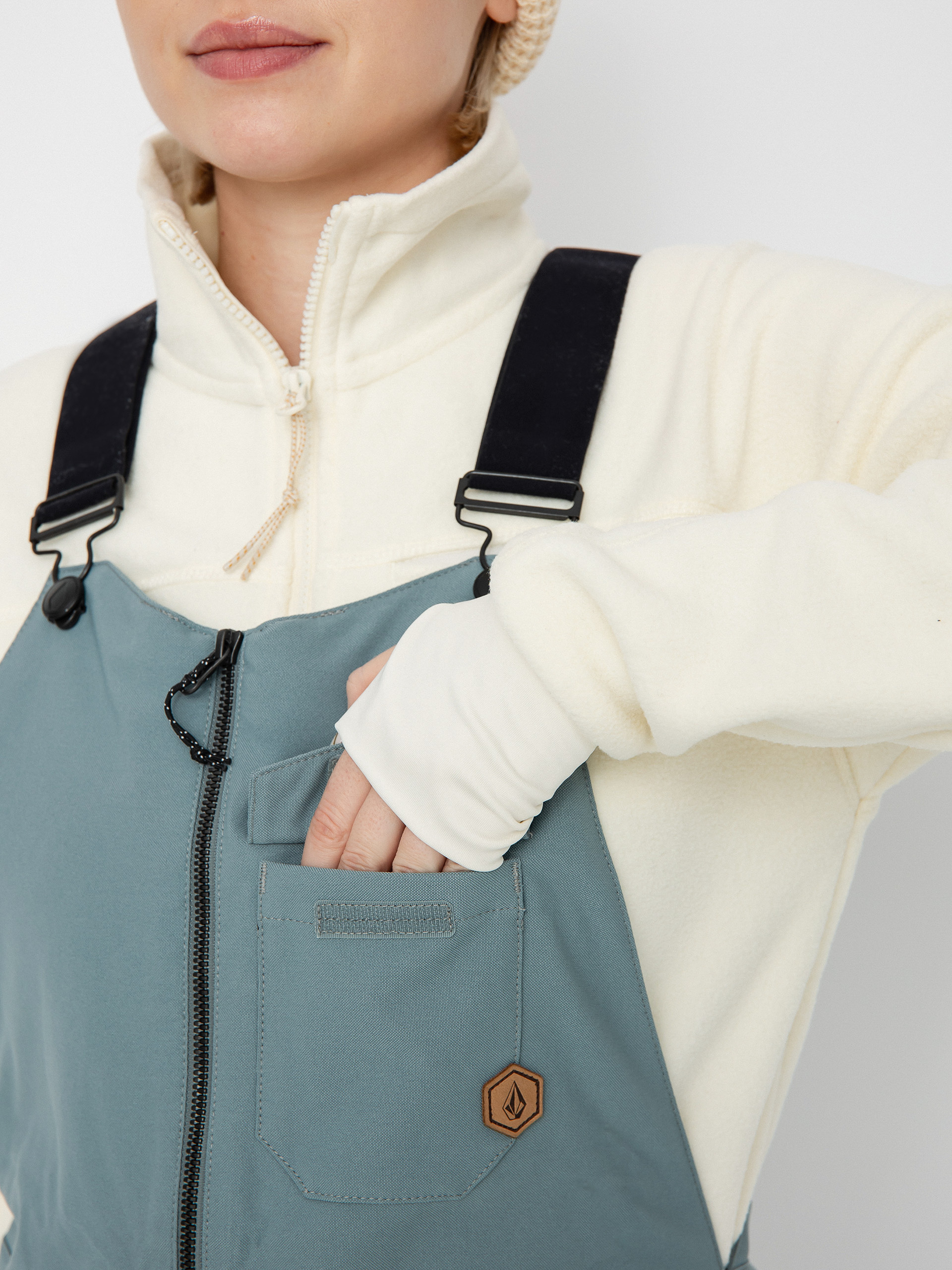 Damskie Spodnie snowboardowe Volcom Swift Bib Overall (green ash)