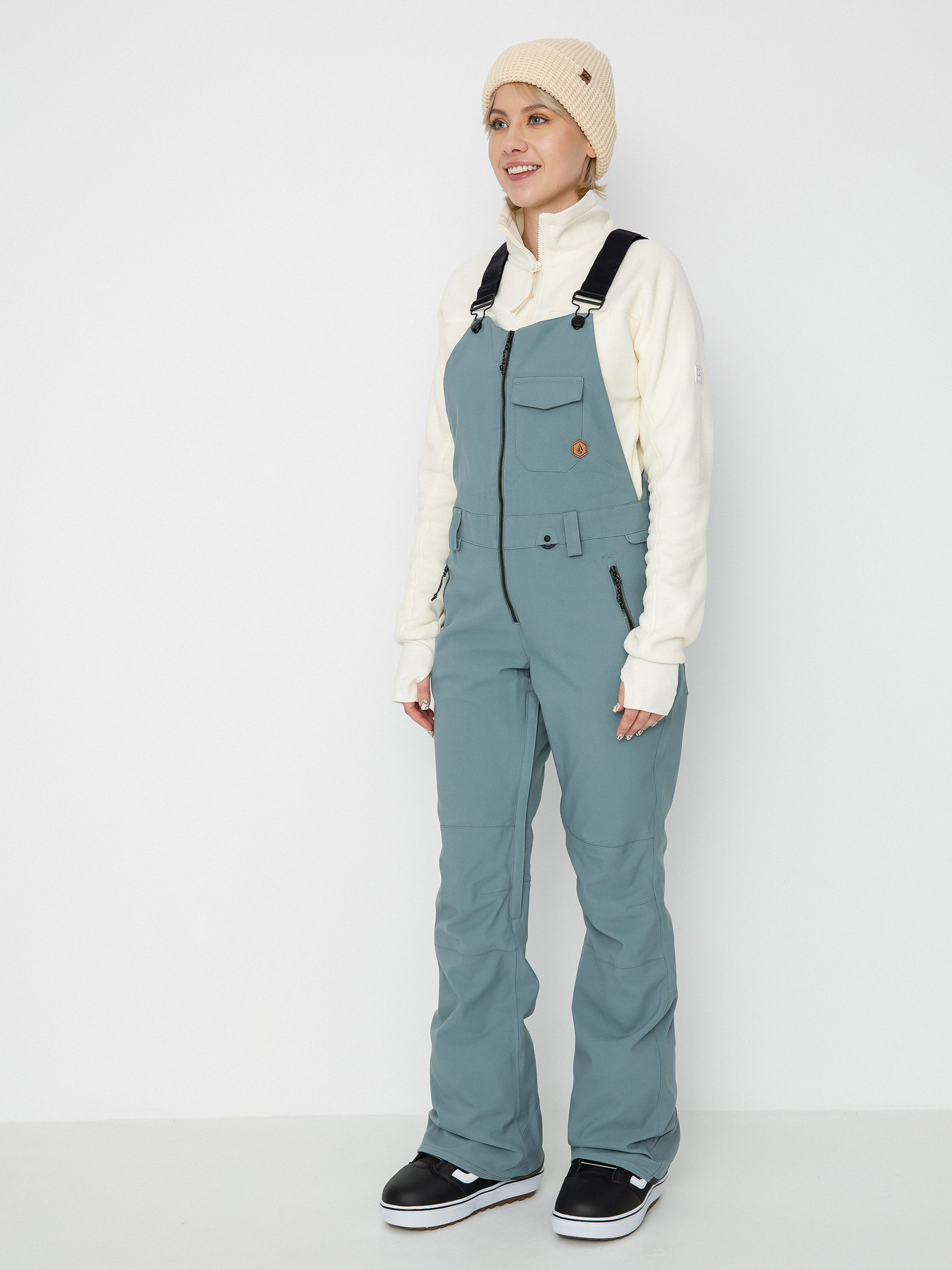 Damskie Spodnie snowboardowe Volcom Swift Bib Overall (green ash)