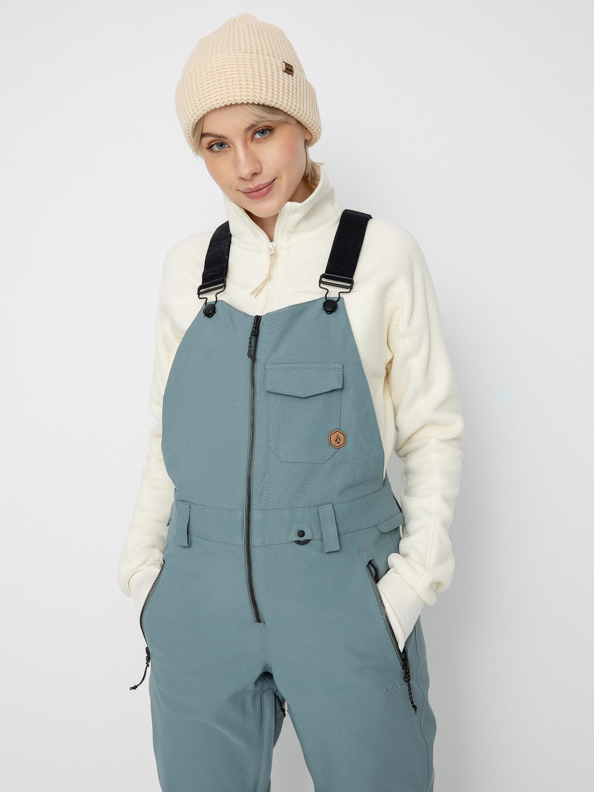 Damskie Spodnie snowboardowe Volcom Swift Bib Overall (green ash)