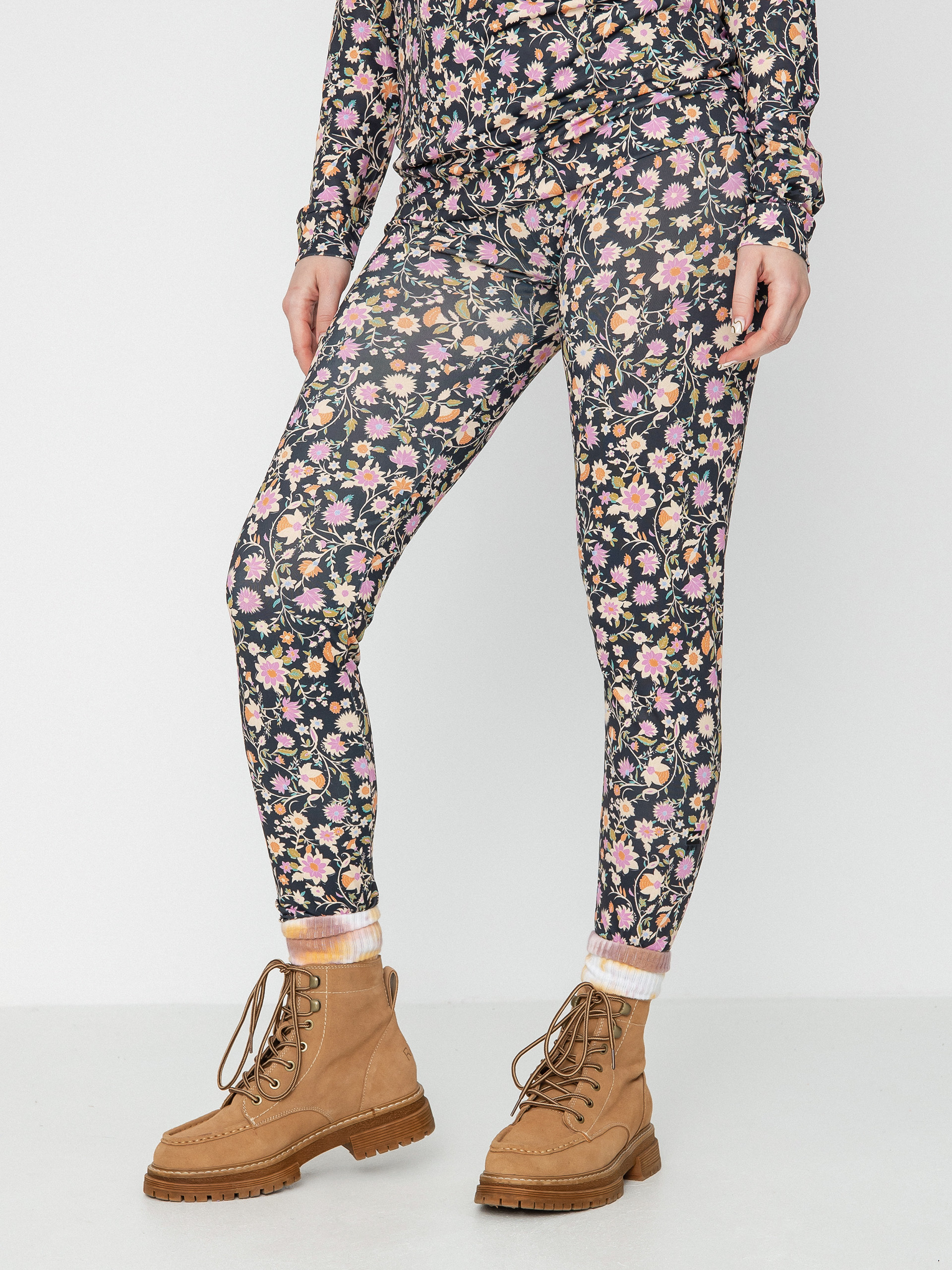 Damskie Legginsy aktywne Billabong Warm Up (off black)