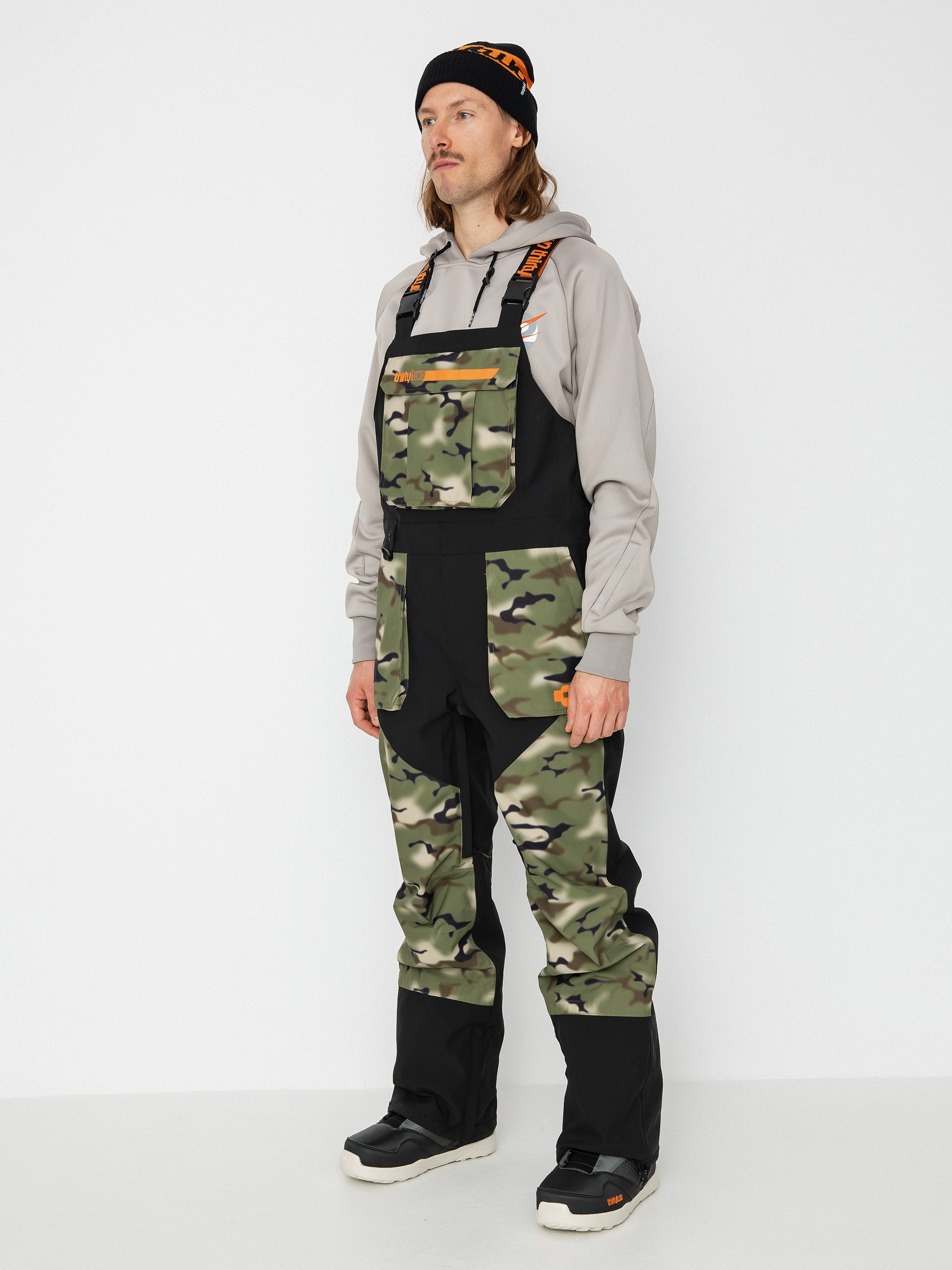 Męskie Spodnie snowboardowe ThirtyTwo Basement Bib (camo)
