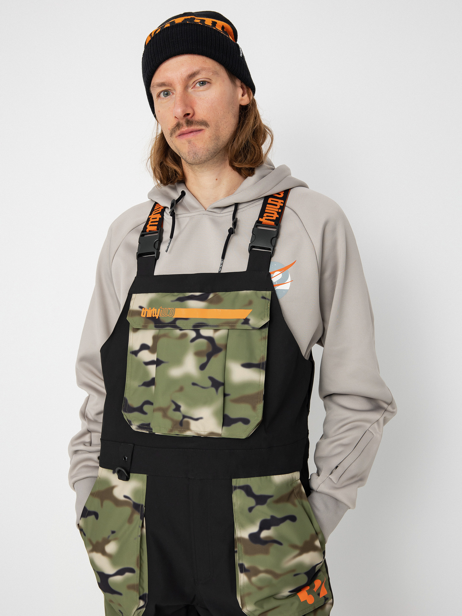 Męskie Spodnie snowboardowe ThirtyTwo Basement Bib (camo)