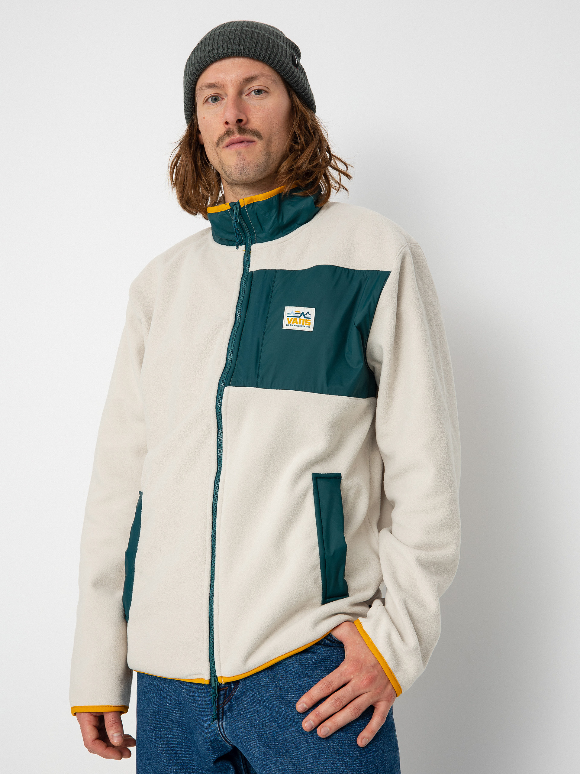 Męski Polar Vans Mountain Full Zip (oatmeal/deep teal)