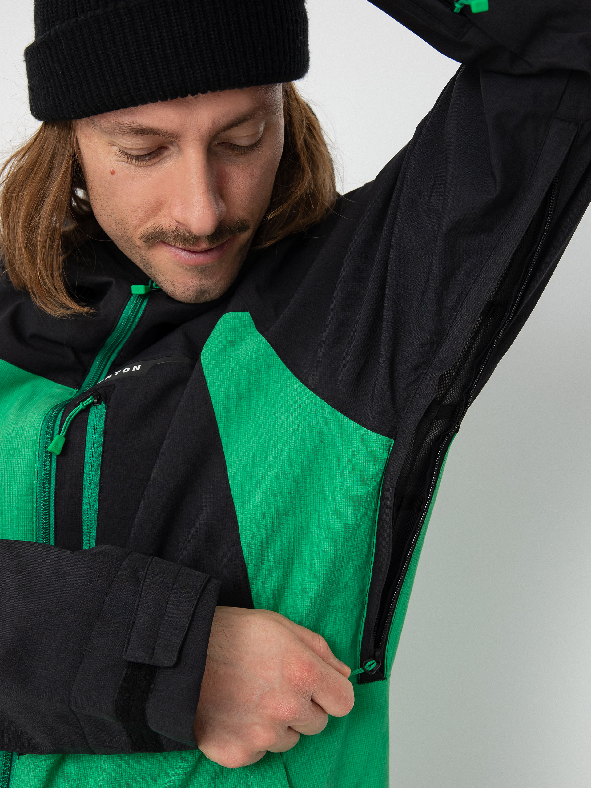 Męska Kurtka snowboardowa Burton Lodgepole (true black/clover green)